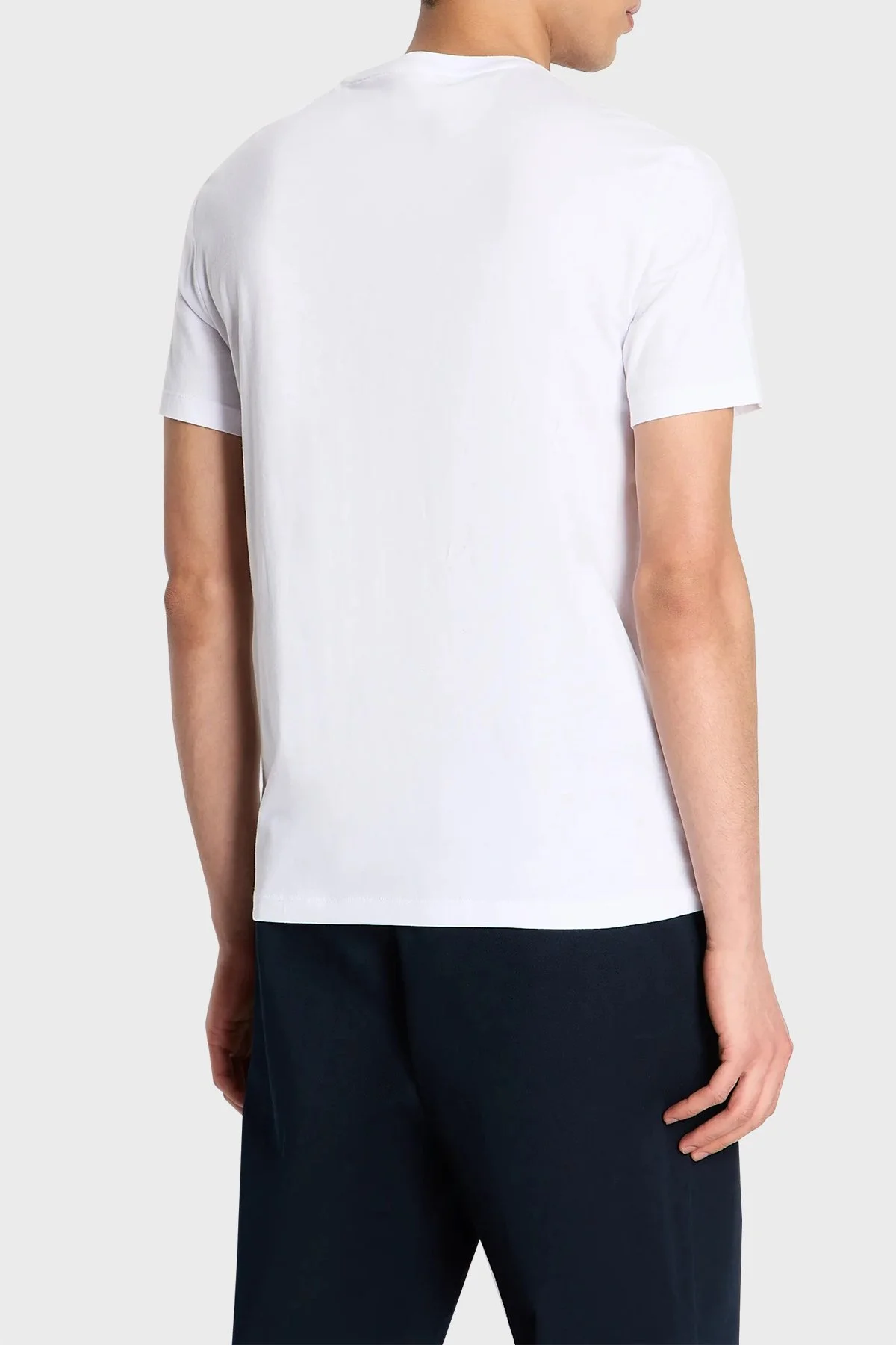 Armani Exchange Printed Cotton Crew Neck Regular Fit Men T-Shirt 6RZTJC ZJBYZ 1100 White - 2