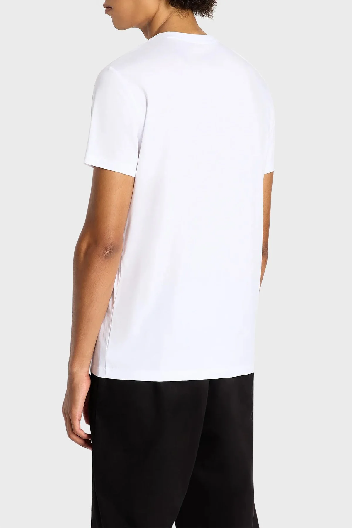 Armani Exchange Printed Cotton Crew Neck Slim Fit Men T-Shirt 6RZTKD ZJBYZ 1100 White - 2