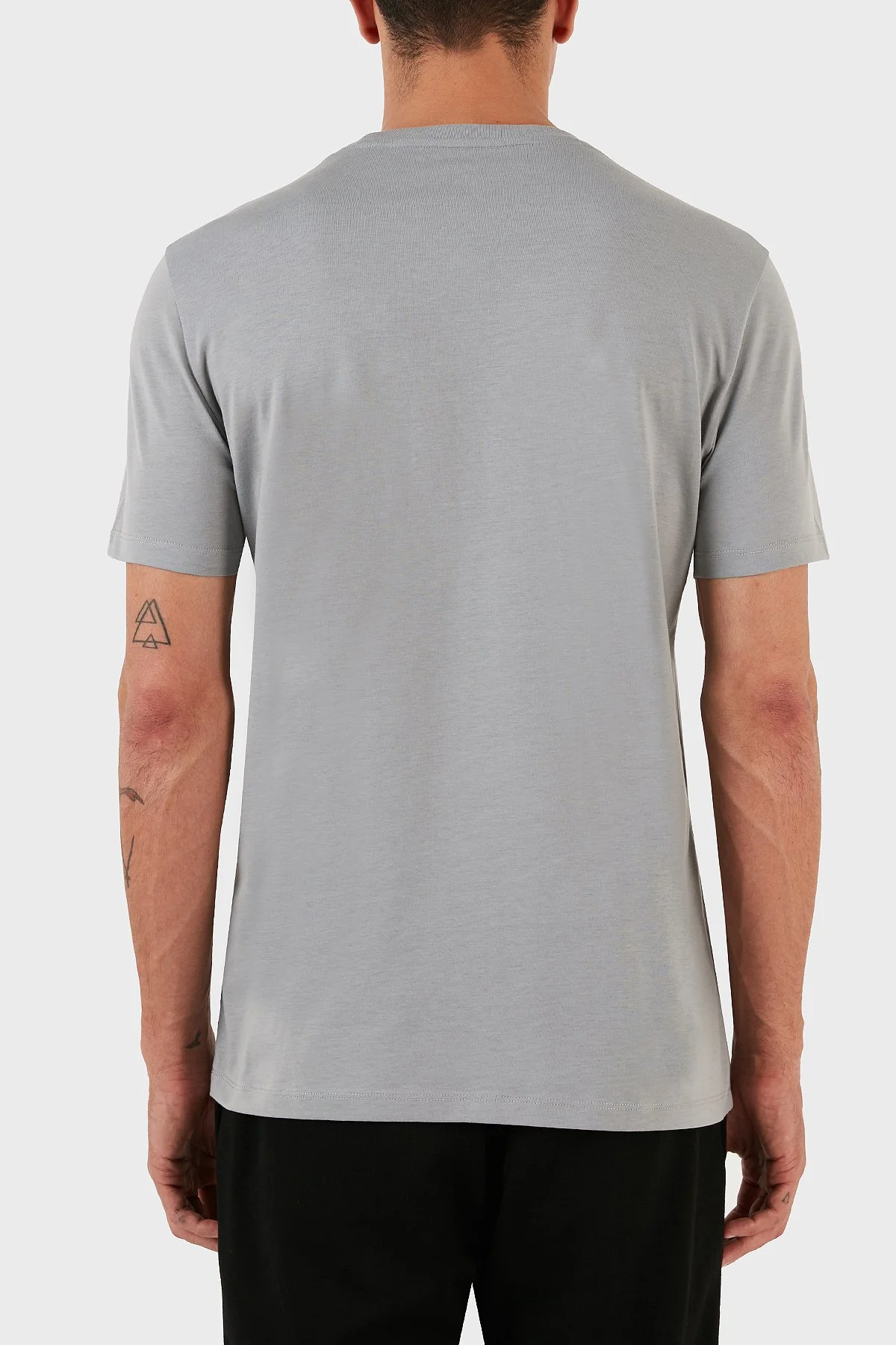 Armani Exchange Printed Crew Neck 100% Cotton Slim Fit Men’s T-Shirt 8NZTCJ Z8H4Z 1913 Gray - 2