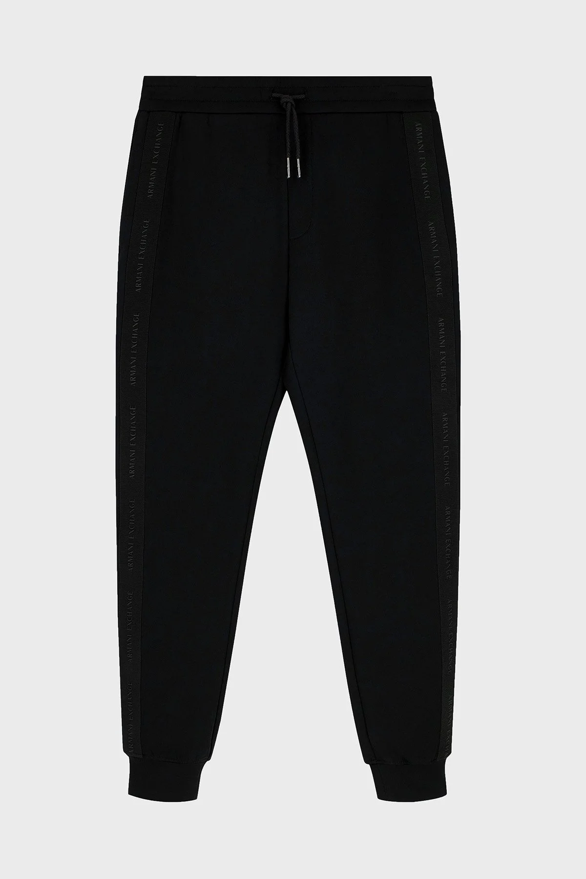 Armani Exchange Regular Fit Belden Bağlamalı Lastikli Paça Erkek Pantolon XM003145 AF13047 UC001 Siyah - 5