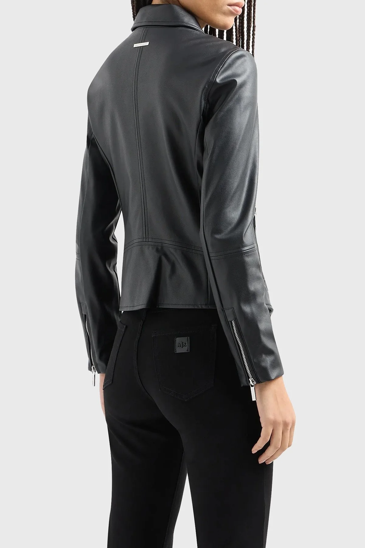 Armani Exchange Regular Fit Biker Bayan Ceket 8NYB13 YNVLZ 1200 SİYAH - 2