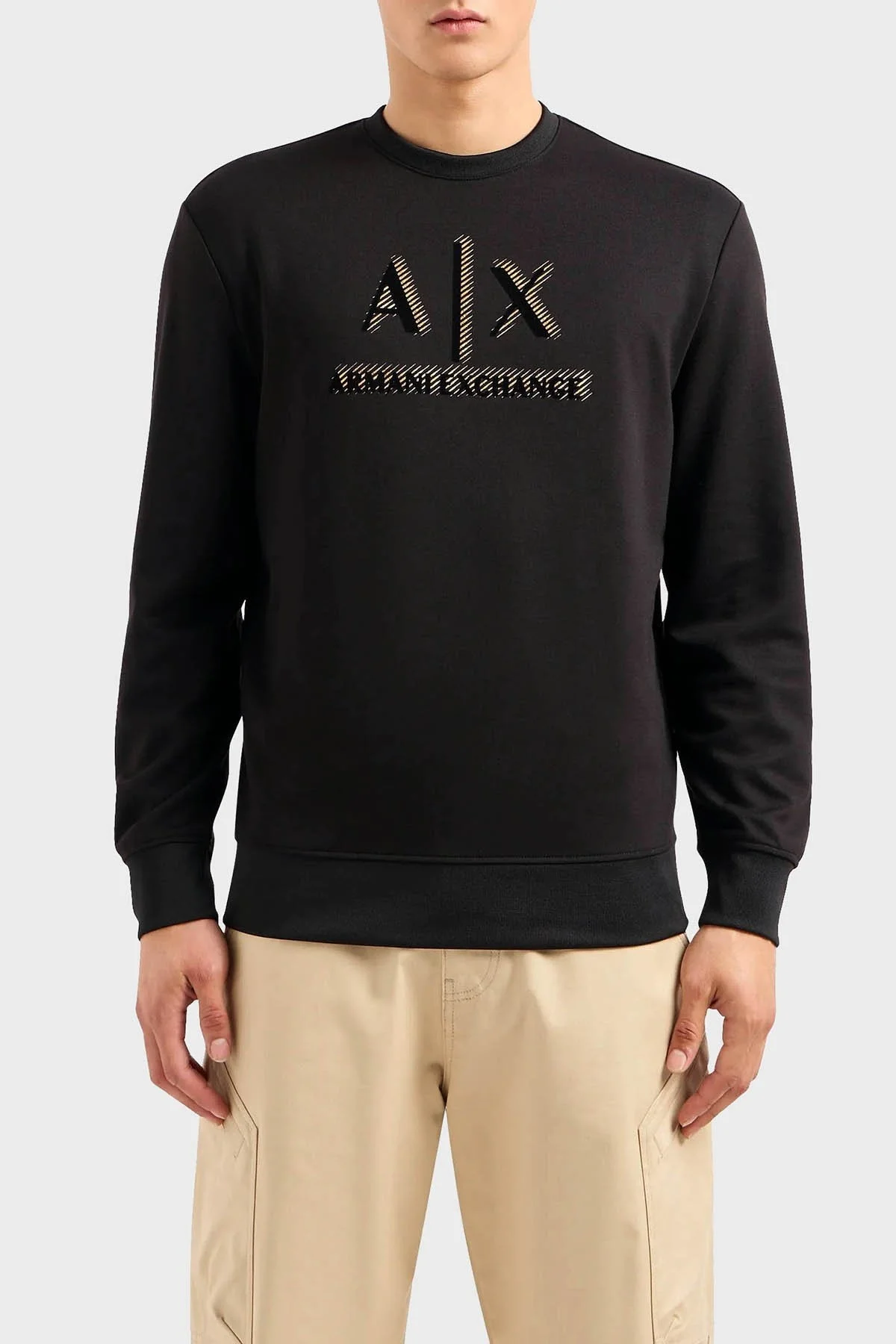 Armani Exchange Regular Fit Bisiklet Yaka Erkek Sweat 3DZMSA Z9N1Z 1200 SİYAH - 1