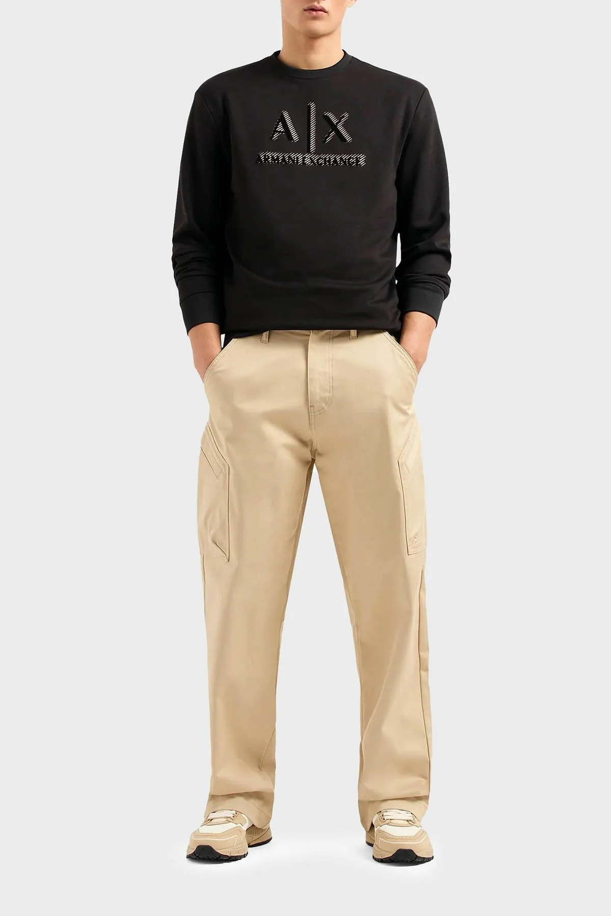 Armani Exchange Regular Fit Bisiklet Yaka Erkek Sweat 3DZMSA Z9N1Z 1200 SİYAH - 3