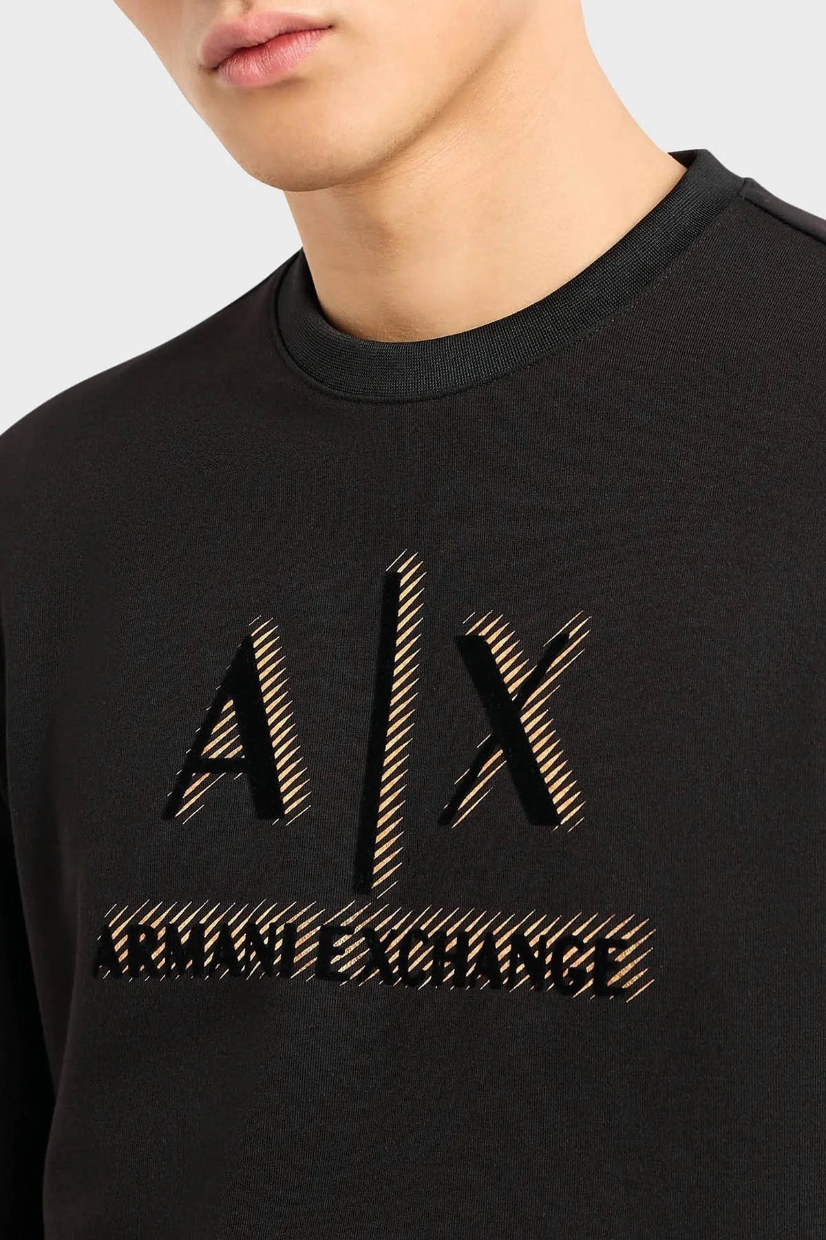 Armani Exchange Regular Fit Bisiklet Yaka Erkek Sweat 3DZMSA Z9N1Z 1200 SİYAH - 4