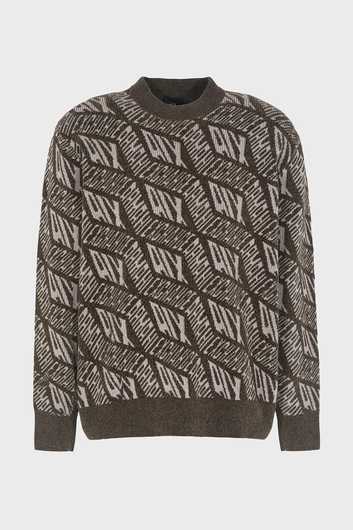 Armani Exchange Regular Fit Bisiklet Yaka Şönil Erkek Kazak 6DZM1Q ZM4LZ 2813 HAKİ - 5