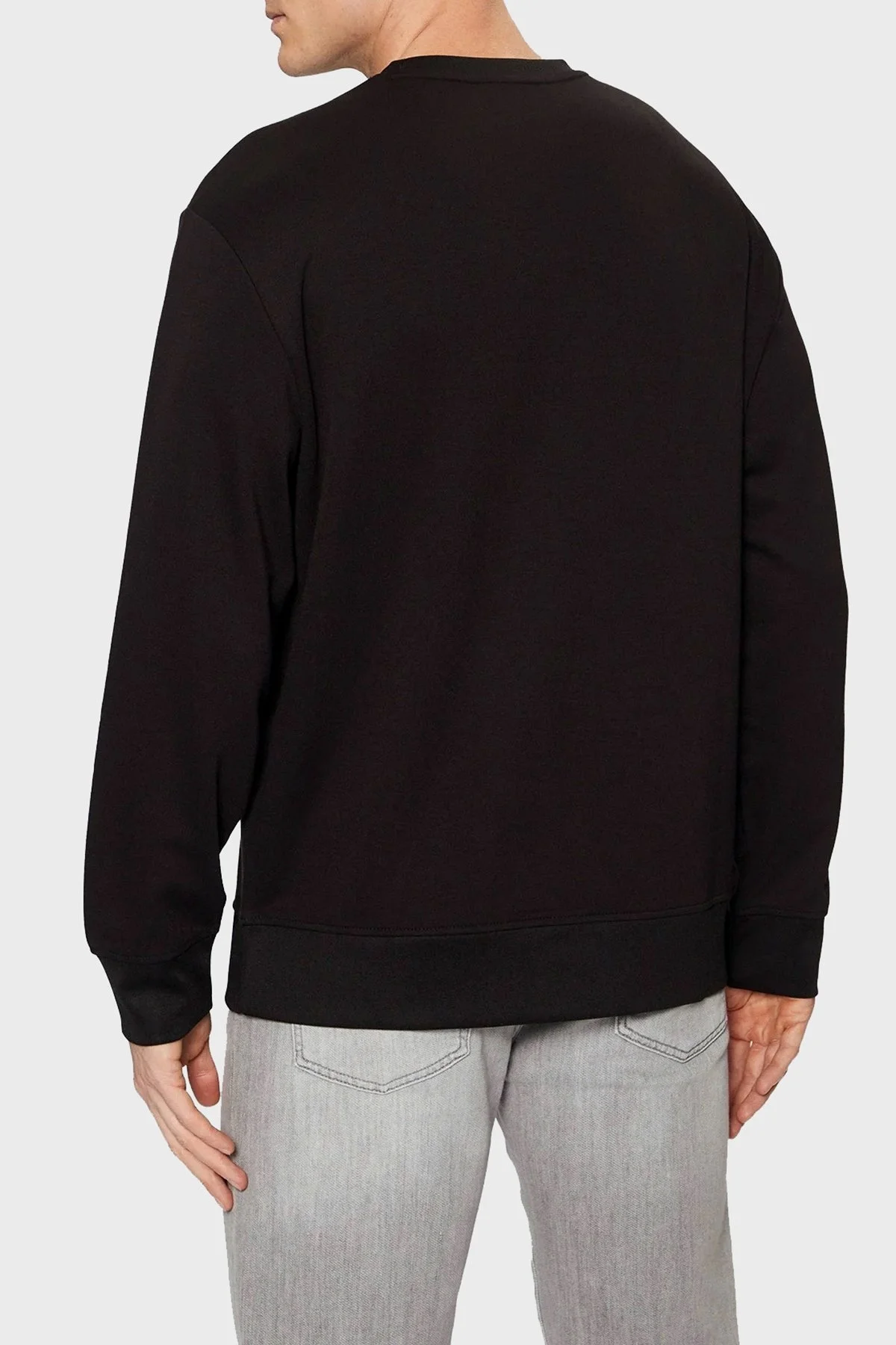 Armani Exchange Regular Fit Bisiklet Yaka Taşlı Logolu Erkek Sweat XM000331 AF12269 UC001 SİYAH - 8