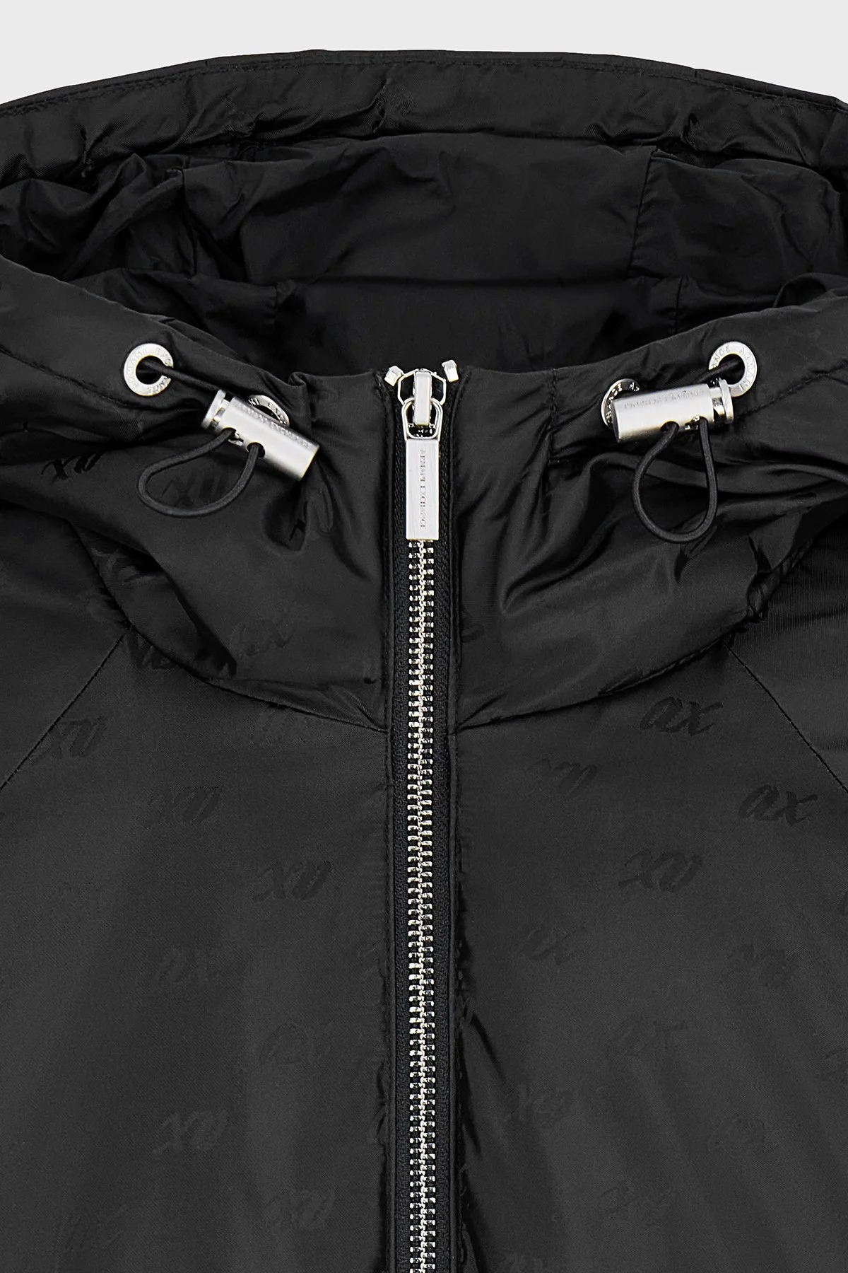 Armani Exchange Regular Fit Büzmeli Bel Detaylı Kapüşonlu Kadın Ceket XW002434 AF26068 FC241 Siyah - 5