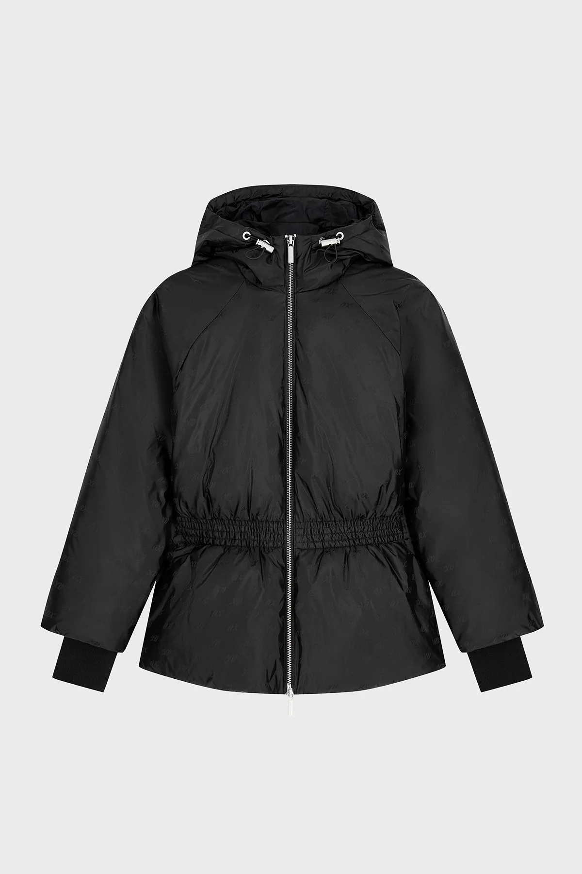 Armani Exchange Regular Fit Büzmeli Bel Detaylı Kapüşonlu Kadın Ceket XW002434 AF26068 FC241 Siyah - 6
