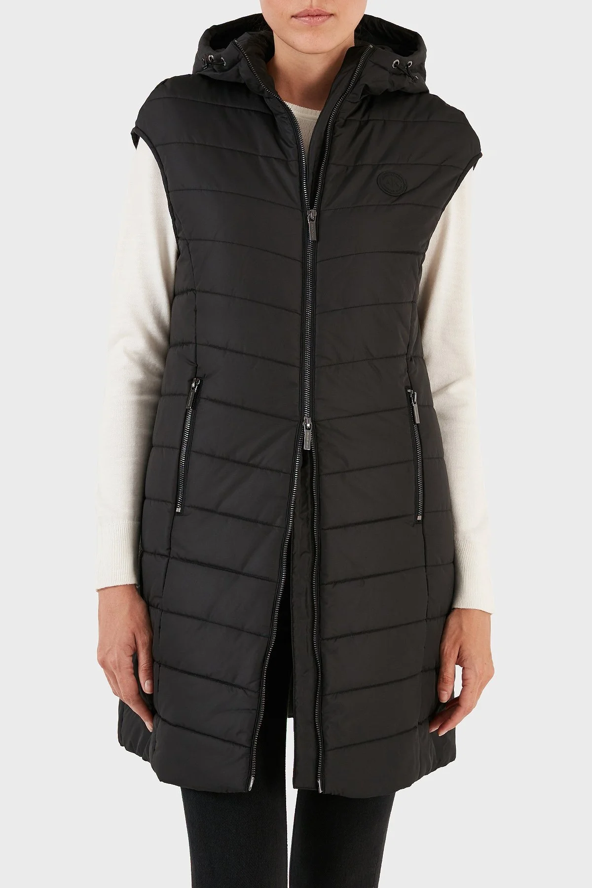 Armani Exchange Regular Fit Cepli Kapüşonlu Şişme Bayan Yelek 8NYQ22 YNMAZ 1200 SİYAH - 3