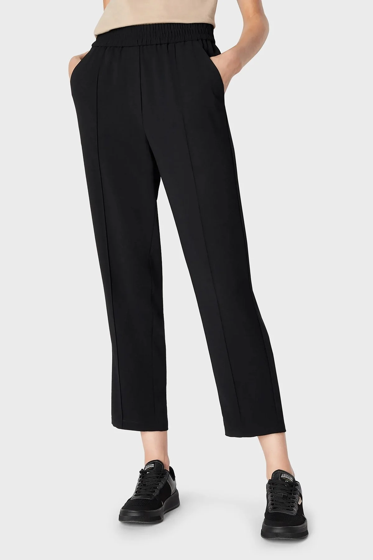 Armani Exchange Regular Fit Cepli Kısa Paça Spor Bayan Pantolon 6RYP16 YN9JZ 1200 SİYAH - 1