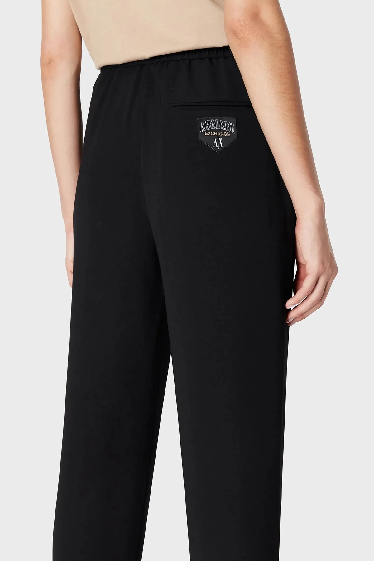 Armani Exchange Regular Fit Cepli Kısa Paça Spor Bayan Pantolon 6RYP16 YN9JZ 1200 SİYAH - 5