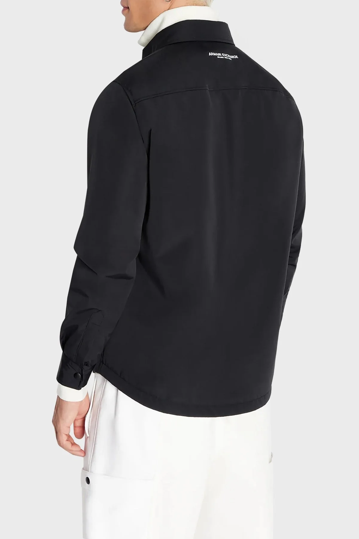 Armani Exchange Regular Fit Çift Cepli Çıtçıt Düğmeli Erkek Gömlek Ceket 6RZBL5 ZN2PZ 1200 SİYAH - 2