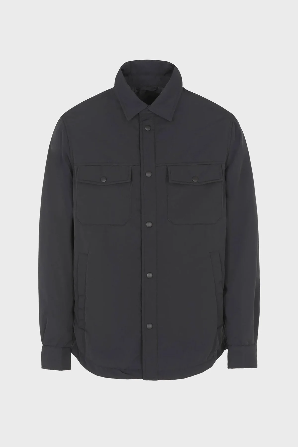 Armani Exchange Regular Fit Çift Cepli Çıtçıt Düğmeli Erkek Gömlek Ceket 6RZBL5 ZN2PZ 1200 SİYAH - 4