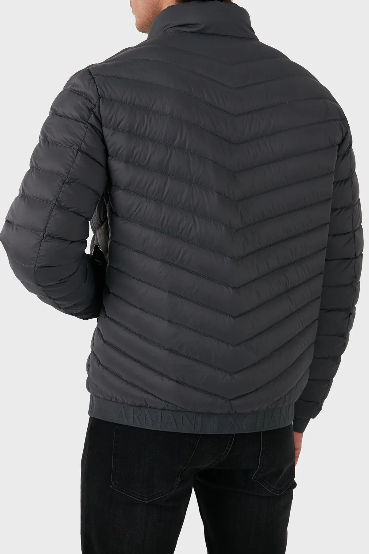 Armani Exchange Regular Fit Çift Fermuarlı Dik Yaka Erkek Mont 8NZB52 ZNW3Z 7907 ANTRASİT - 2
