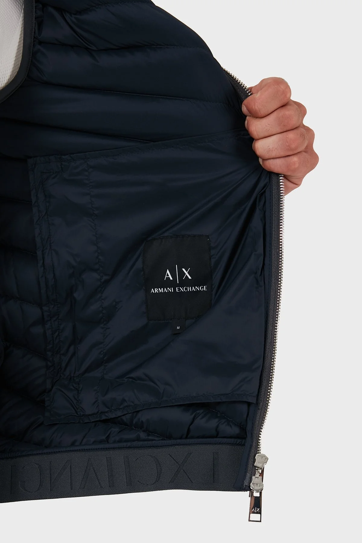 Armani Exchange Regular Fit Çift Fermuarlı Dik Yaka Kuş Tüylü Erkek Yelek 8NZQ52 ZNW3Z 7907 ANTRASİT - 6