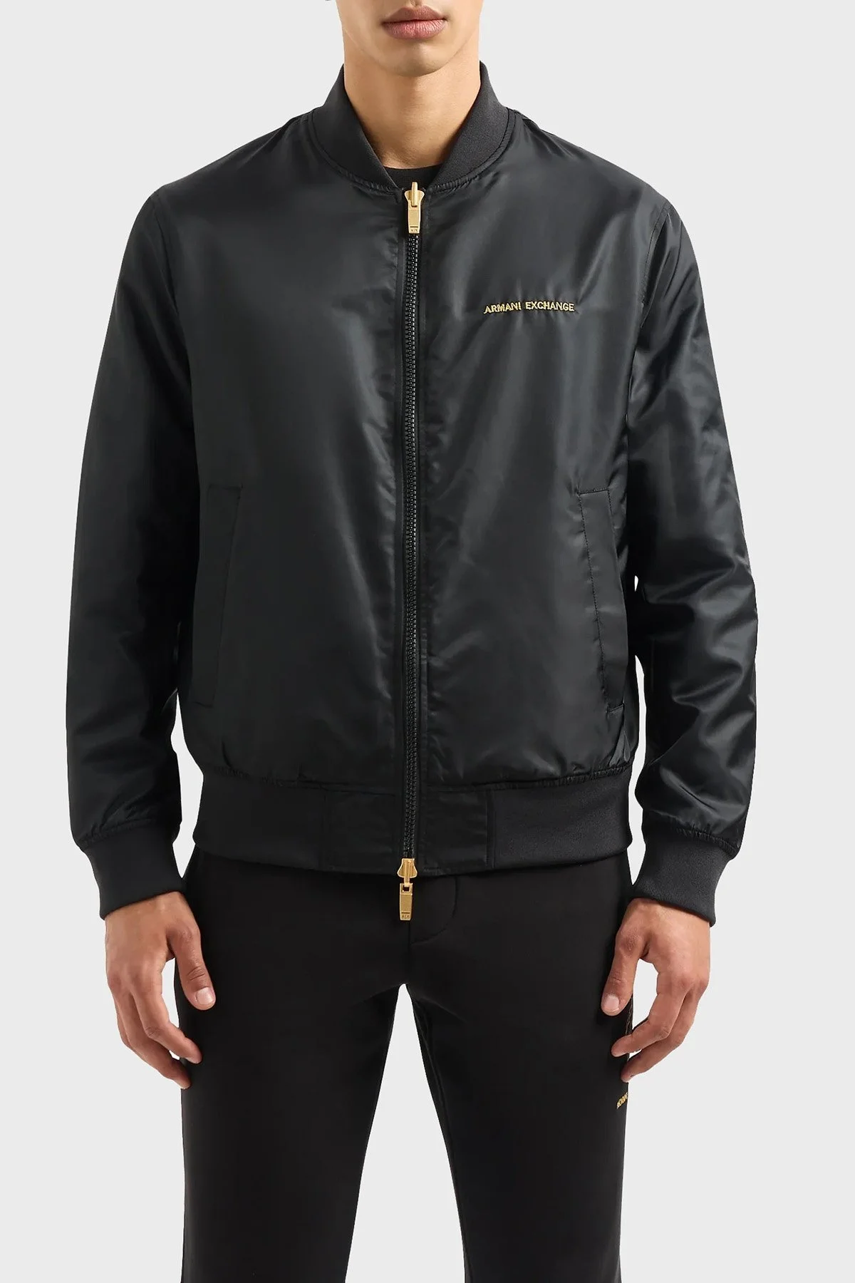 Armani Exchange Regular Fit Çift Taraflı Kolej Yaka Erkek Ceket 3DZB10 ZNUBZ 1200 SİYAH - 2