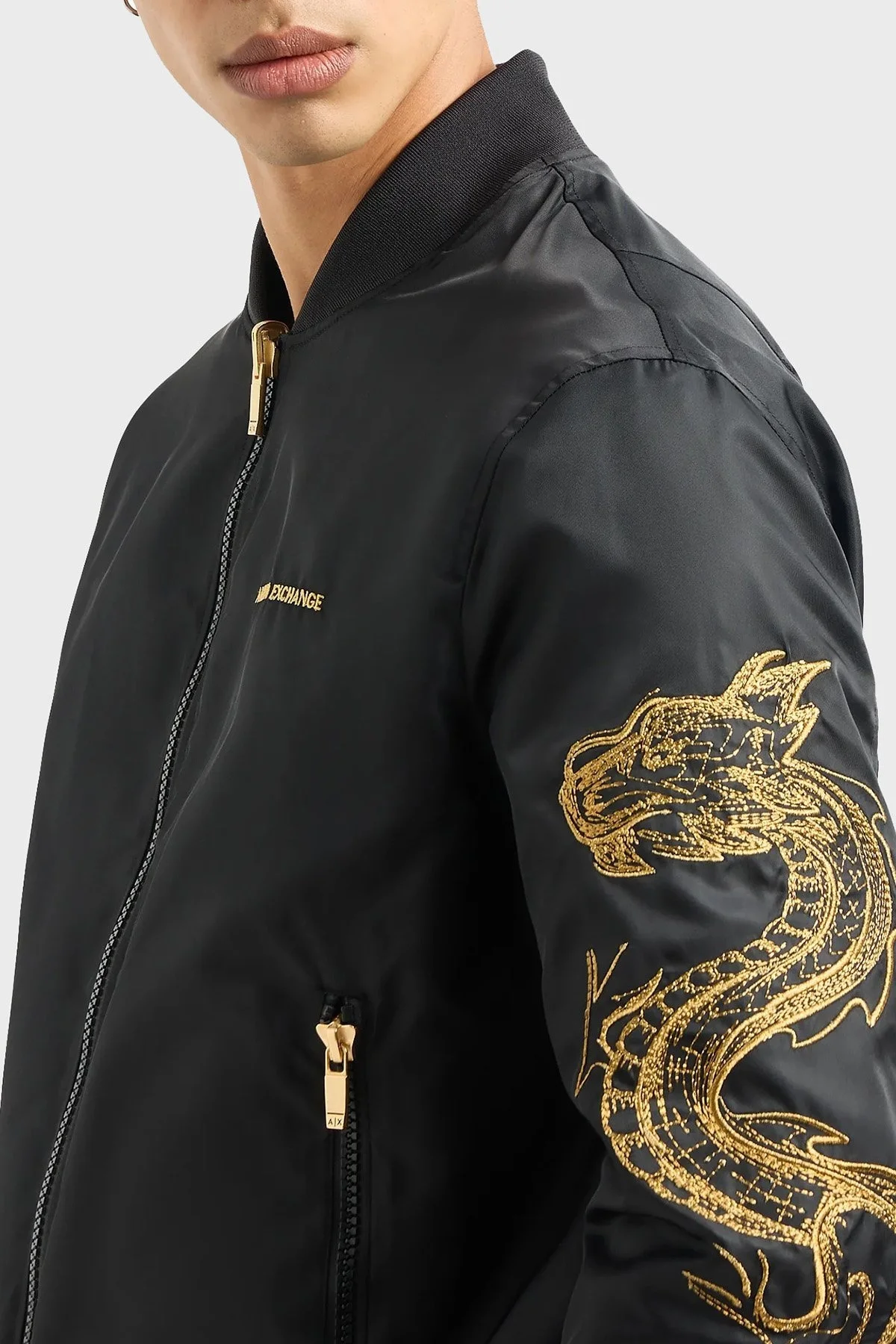 Armani Exchange Regular Fit Çift Taraflı Kolej Yaka Erkek Ceket 3DZB10 ZNUBZ 1200 SİYAH - 5