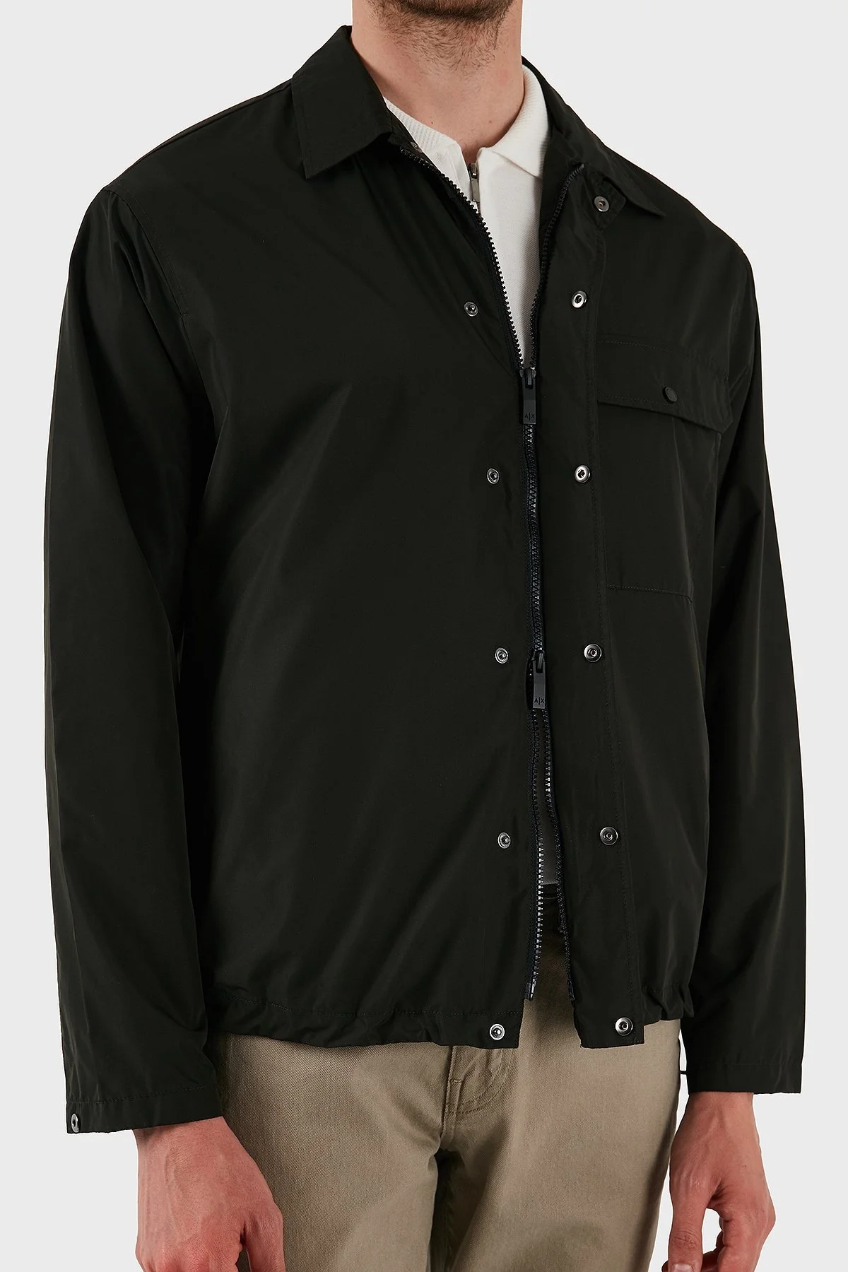 Armani Exchange Regular Fit Çıtçıt Düğmeli Cepli Erkek Gömlek Ceket XM000209 AF12012 UB001 SİYAH - 9