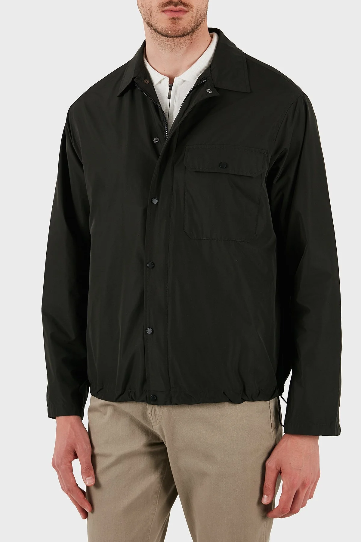 Armani Exchange Regular Fit Çıtçıt Düğmeli Cepli Erkek Gömlek Ceket XM000209 AF12012 UB001 SİYAH - 11