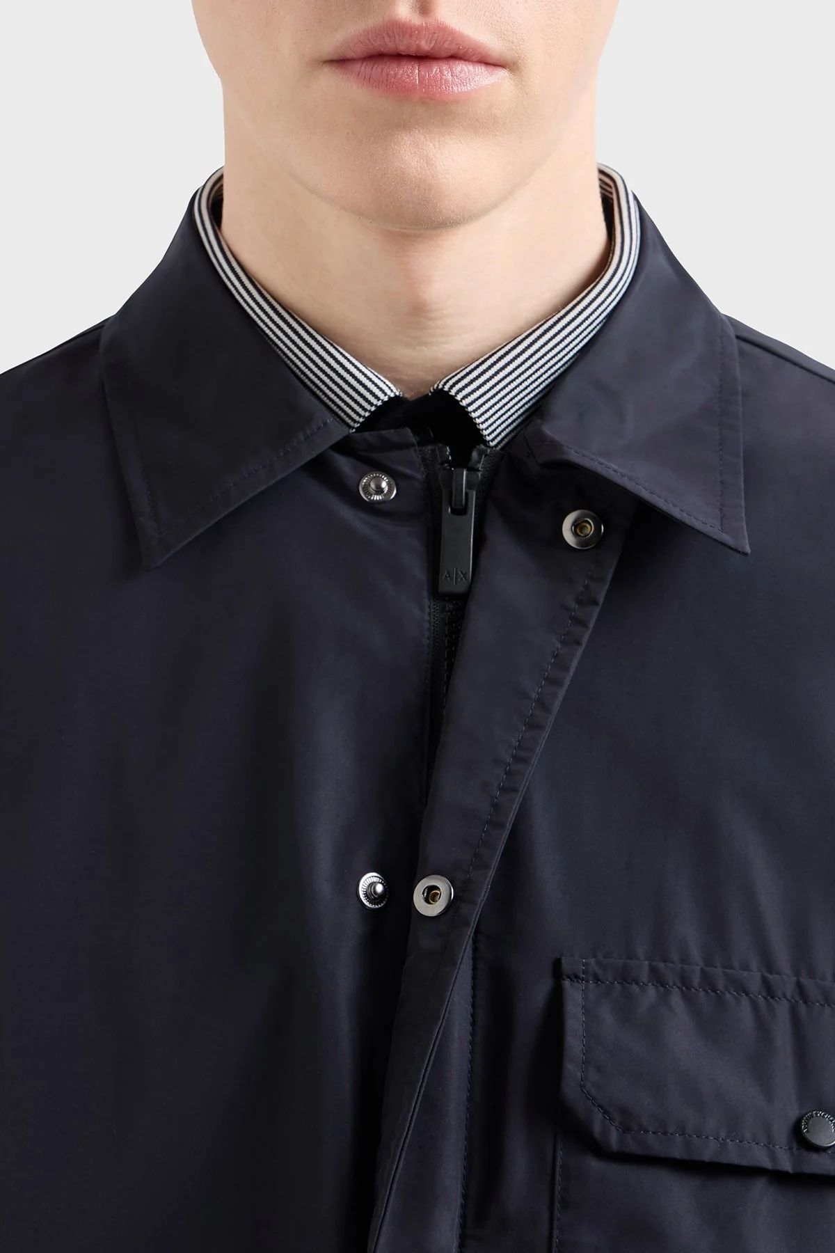 Armani Exchange Regular Fit Çıtçıt Düğmeli Cepli Erkek Gömlek Ceket XM000209 AF12012 UB101 LACİVERT - 9