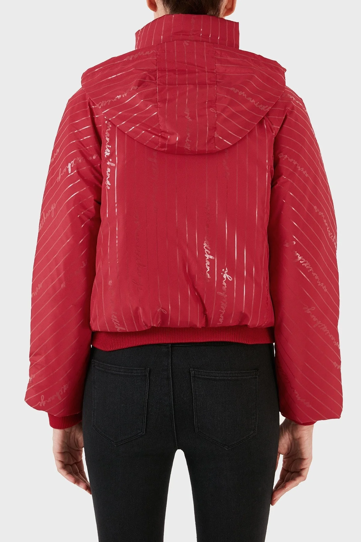 Armani Exchange Regular Fit Dik Yaka Bomber Şişme Bayan Mont 6RYB06 YN1MZ 04PV KIRMIZI - 3