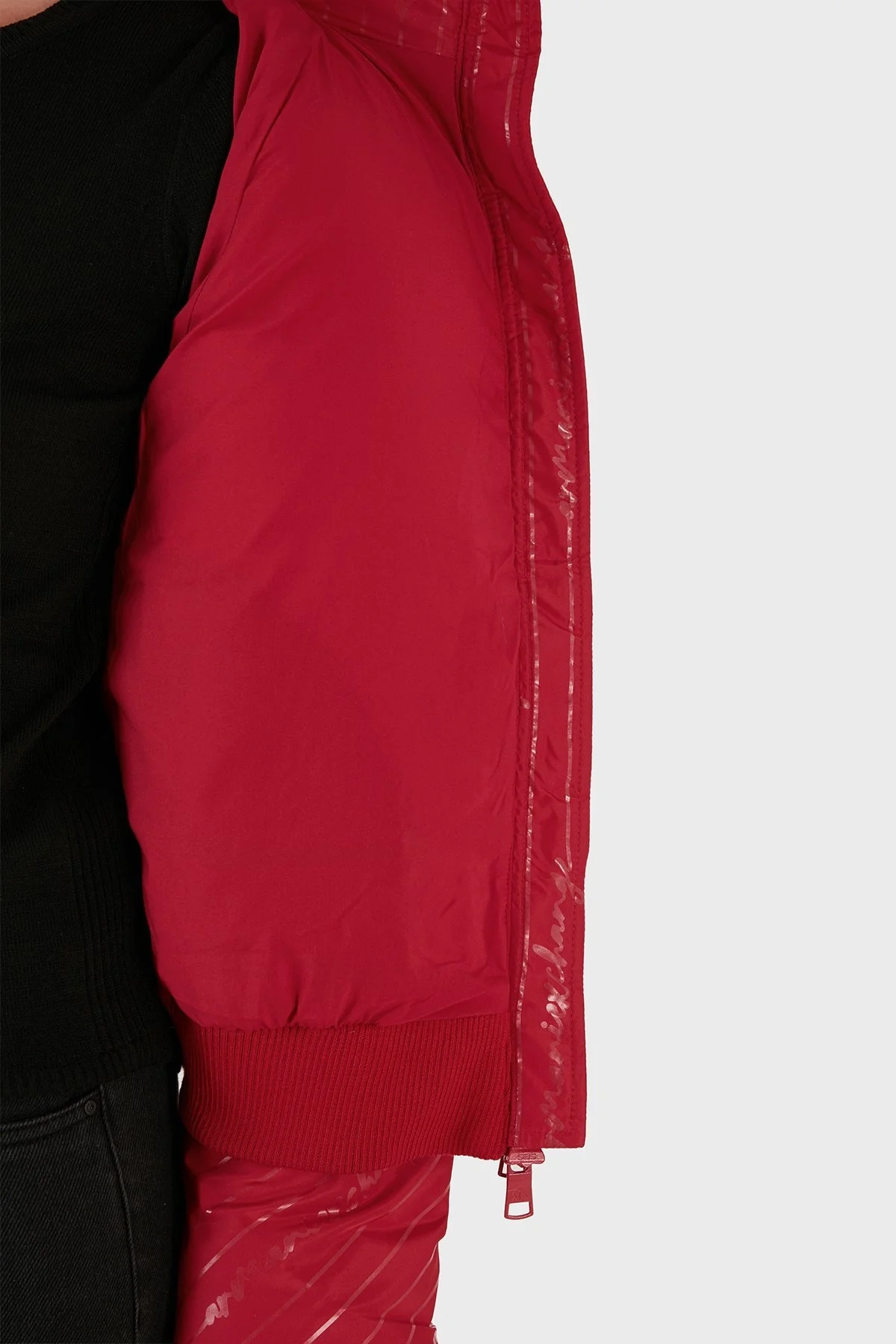 Armani Exchange Regular Fit Dik Yaka Bomber Şişme Bayan Mont 6RYB06 YN1MZ 04PV KIRMIZI - 5