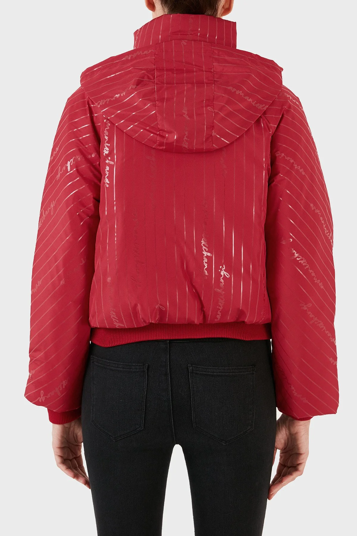 Armani Exchange Regular Fit Dik Yaka Bomber Şişme Kadın Mont 6RYB06 YN1MZ 04PV KIRMIZI - 3