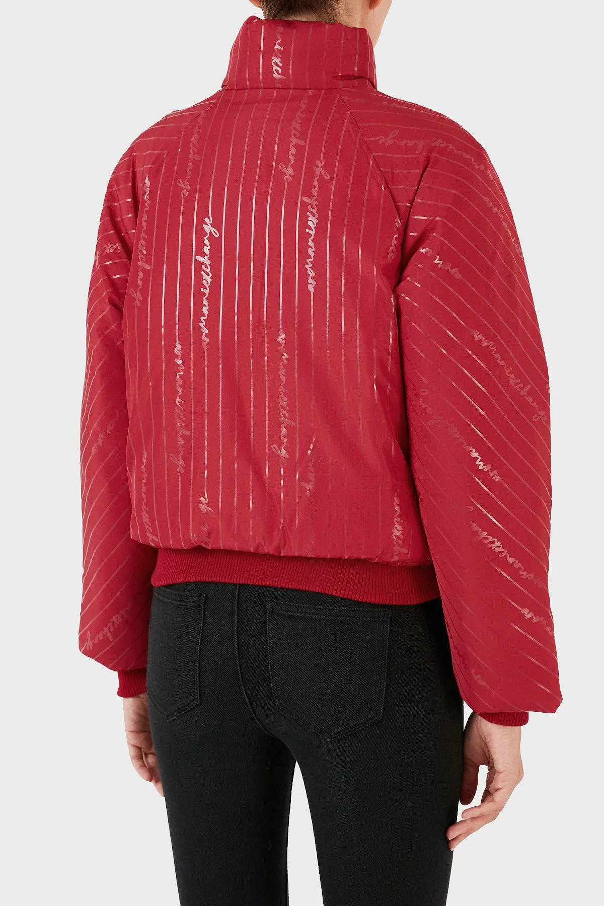 Armani Exchange Regular Fit Dik Yaka Bomber Şişme Kadın Mont 6RYB06 YN1MZ 04PV KIRMIZI - 6