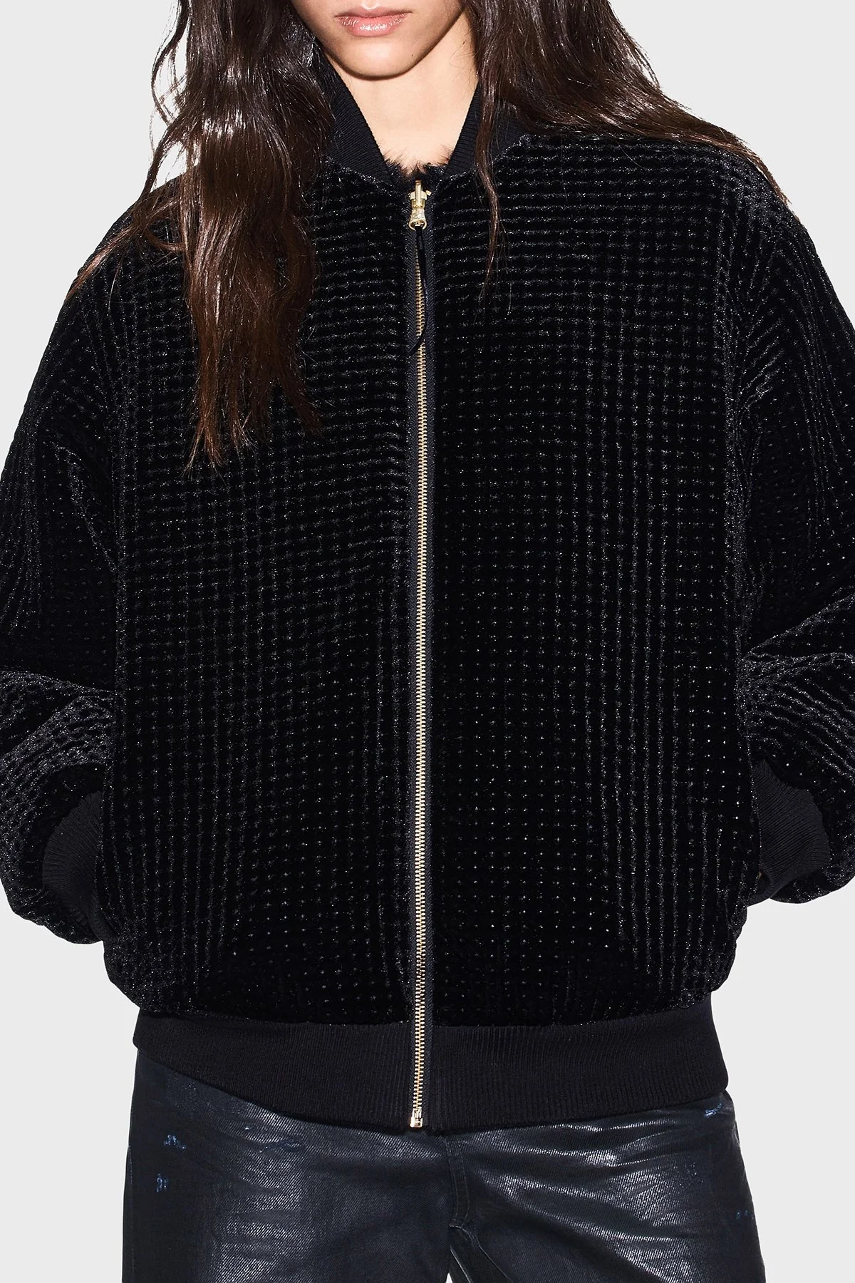 Armani Exchange Regular Fit Dik Yaka Fermuarlı Kadın Ceket XW002940 AF25760 UC001 Siyah - 4