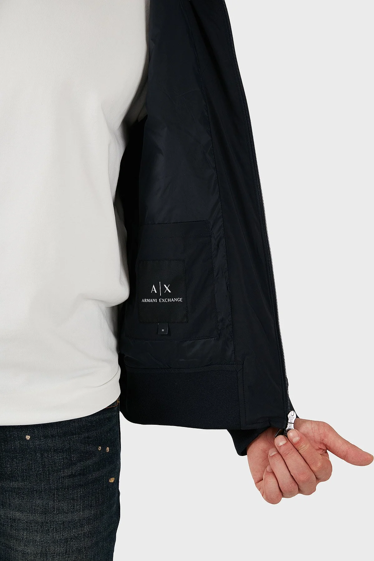 Armani Exchange Regular Fit Dik Yaka Gizli Kapüşonlu Erkek Mont XM001583 AF19196 UB101 LACİVERT - 7