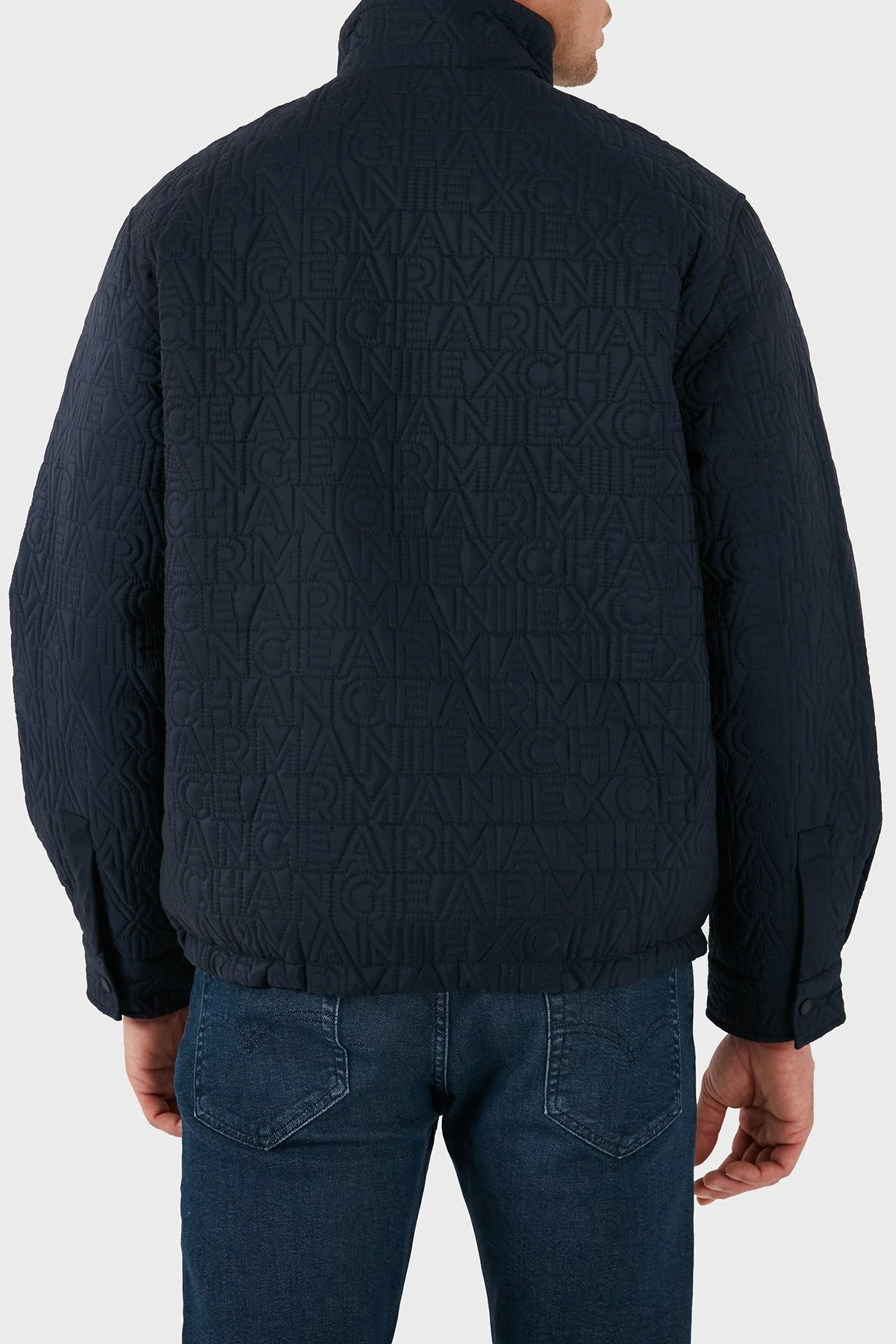 Armani Exchange Regular Fit Dik Yaka Logolu Erkek Mont 6DZB10 ZN4XZ 1510 LACİVERT - 3