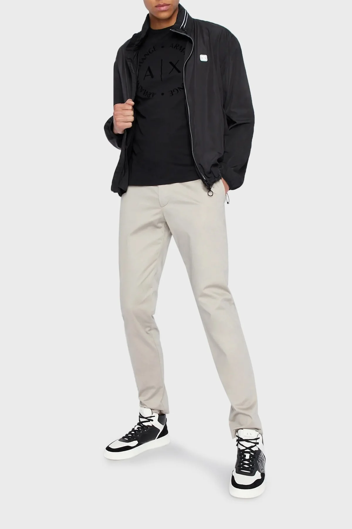 Armani Exchange Regular Fit Dik Yaka Mevsimlik Erkek Mont 8NZB07 ZNWFZ 1200 SİYAH - 7