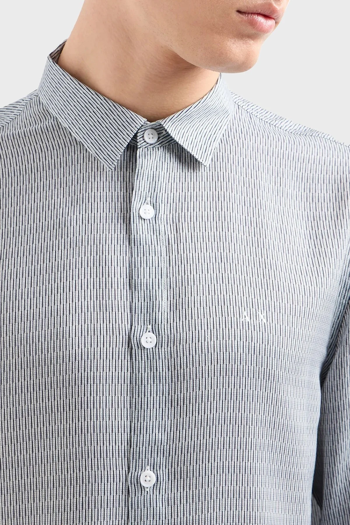 Armani Exchange Regular Fit Erkek Gömlek 3DZC48 ZNRNZ 71BA GRİ - 4