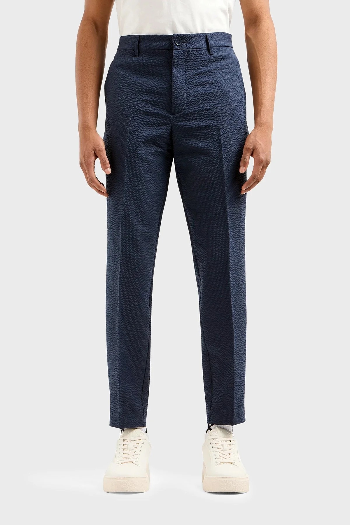 Armani Exchange Regular Fit Gofre Klasik Erkek Pantolon 3DZP51 ZN1AZ 15BA LACİVERT - 6