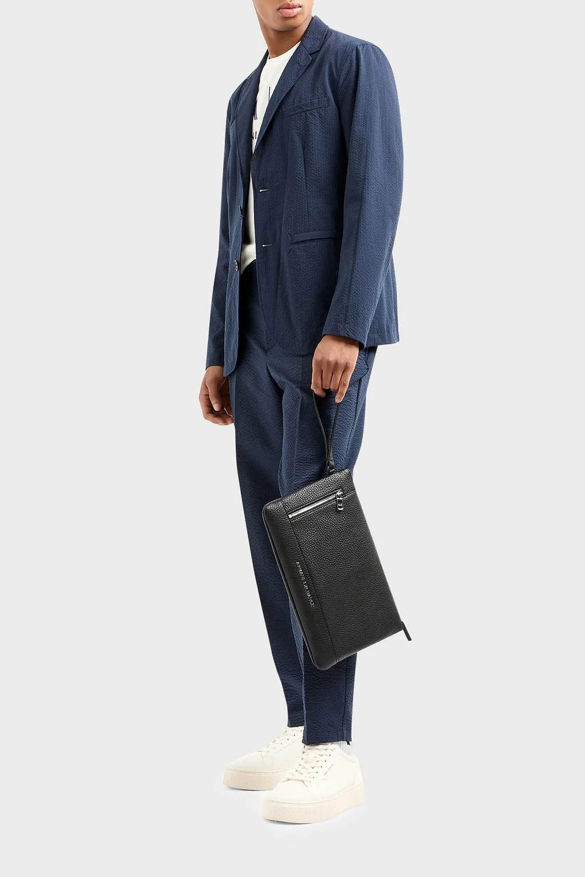 Armani Exchange Regular Fit Gofre Klasik Erkek Pantolon 3DZP51 ZN1AZ 15BA LACİVERT - 8