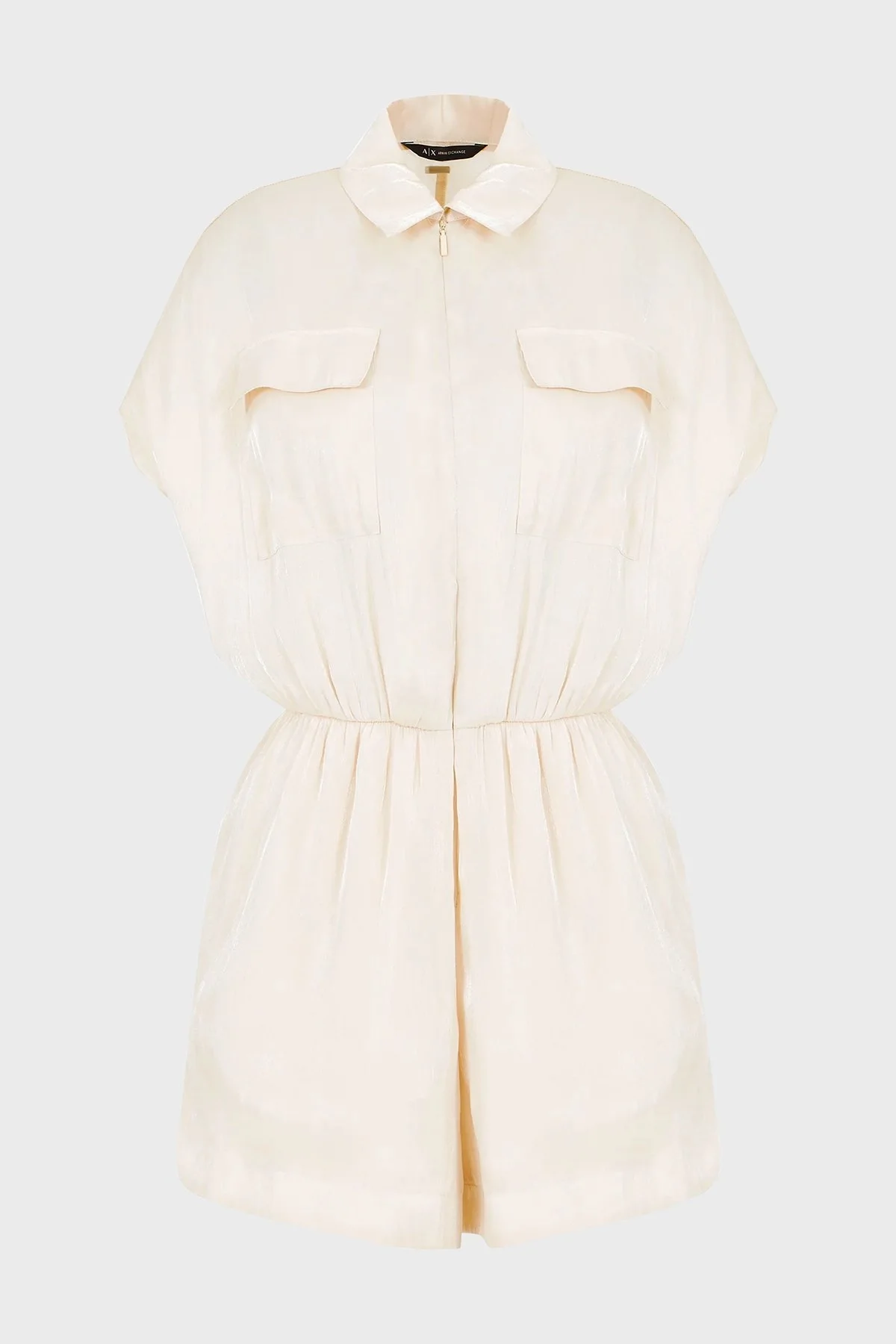 Armani Exchange Regular Fit Gömlek Yaka Mini Bayan Tulum 3DYA18 YNUUZ 1787 BEJ - 5