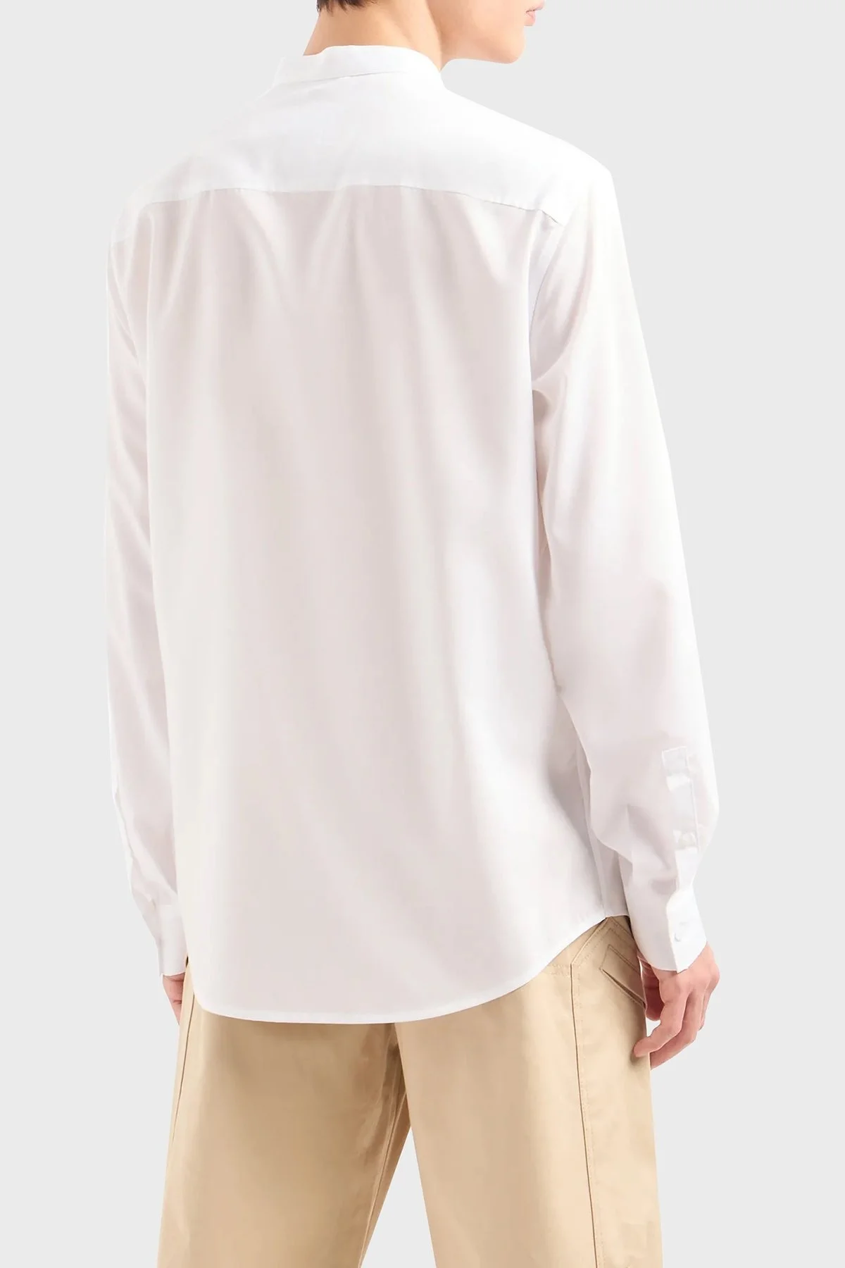 Armani Exchange Regular Fit Hakim Yaka Poplin Erkek Gömlek 3DZC19 ZN4CZ 1100 BEYAZ - 2