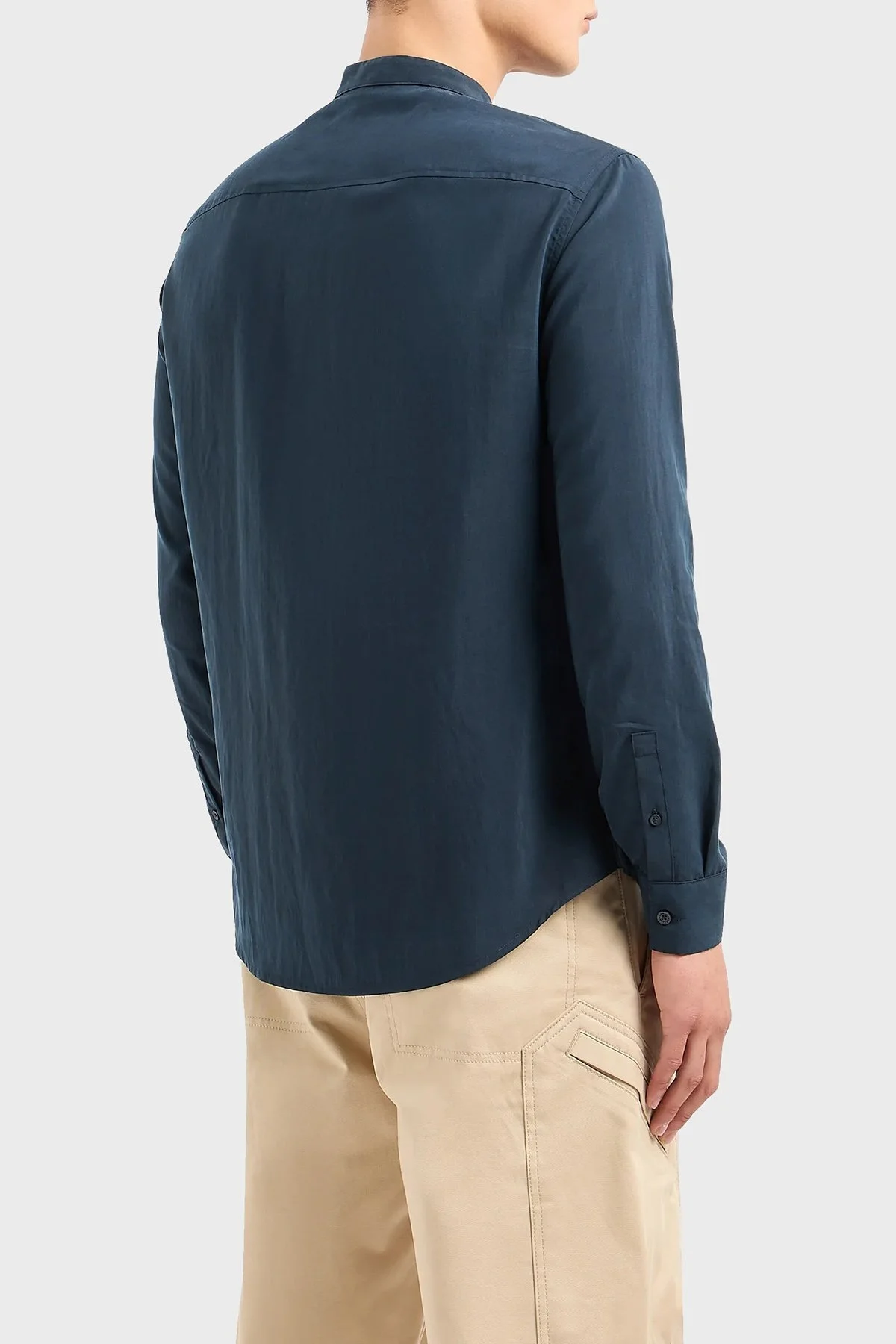 Armani Exchange Regular Fit Hakim Yaka Poplin Erkek Gömlek 3DZC19 ZN4CZ 1510 LACİVERT - 2