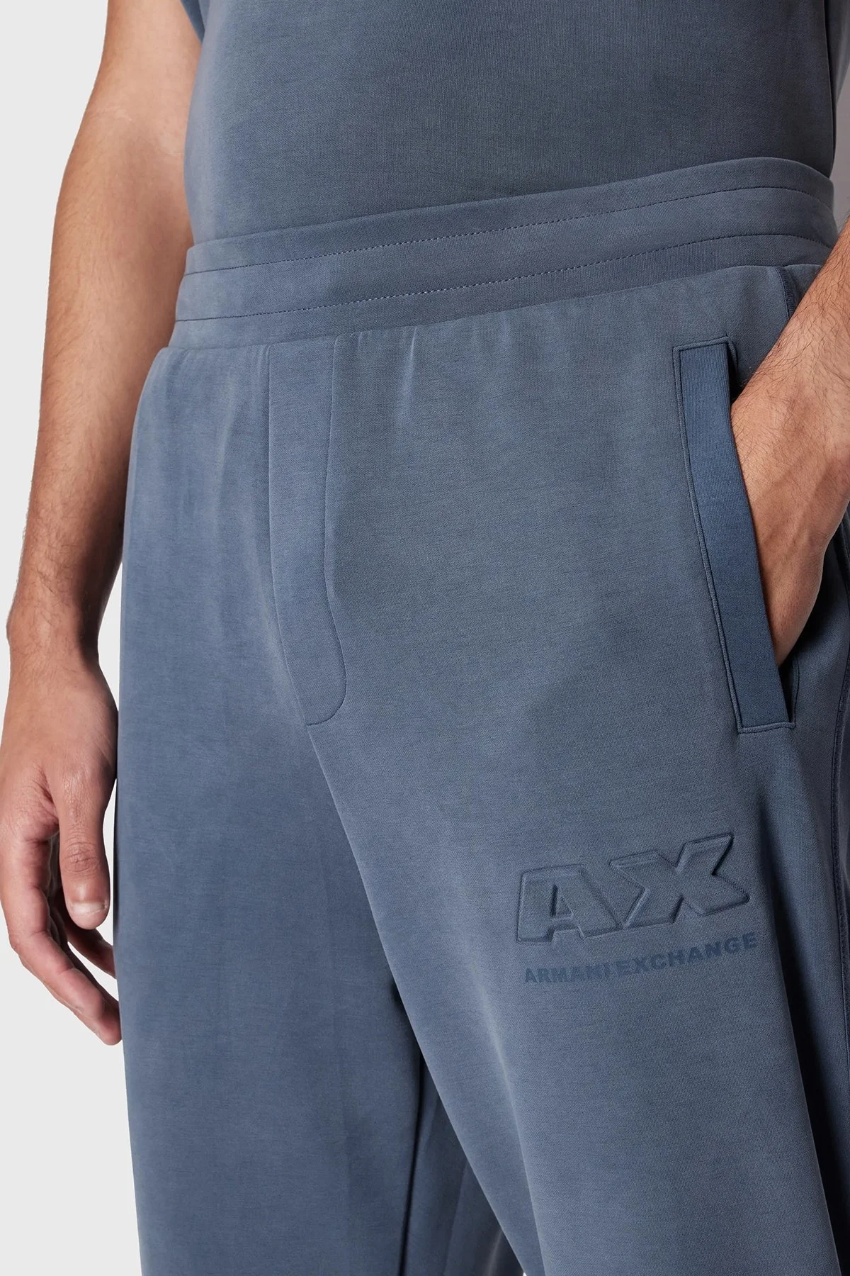 Armani Exchange Regular Fit Jogger Spor Erkek Pantolon 3DZPAA ZJUBZ 45AM MAVİ - 4