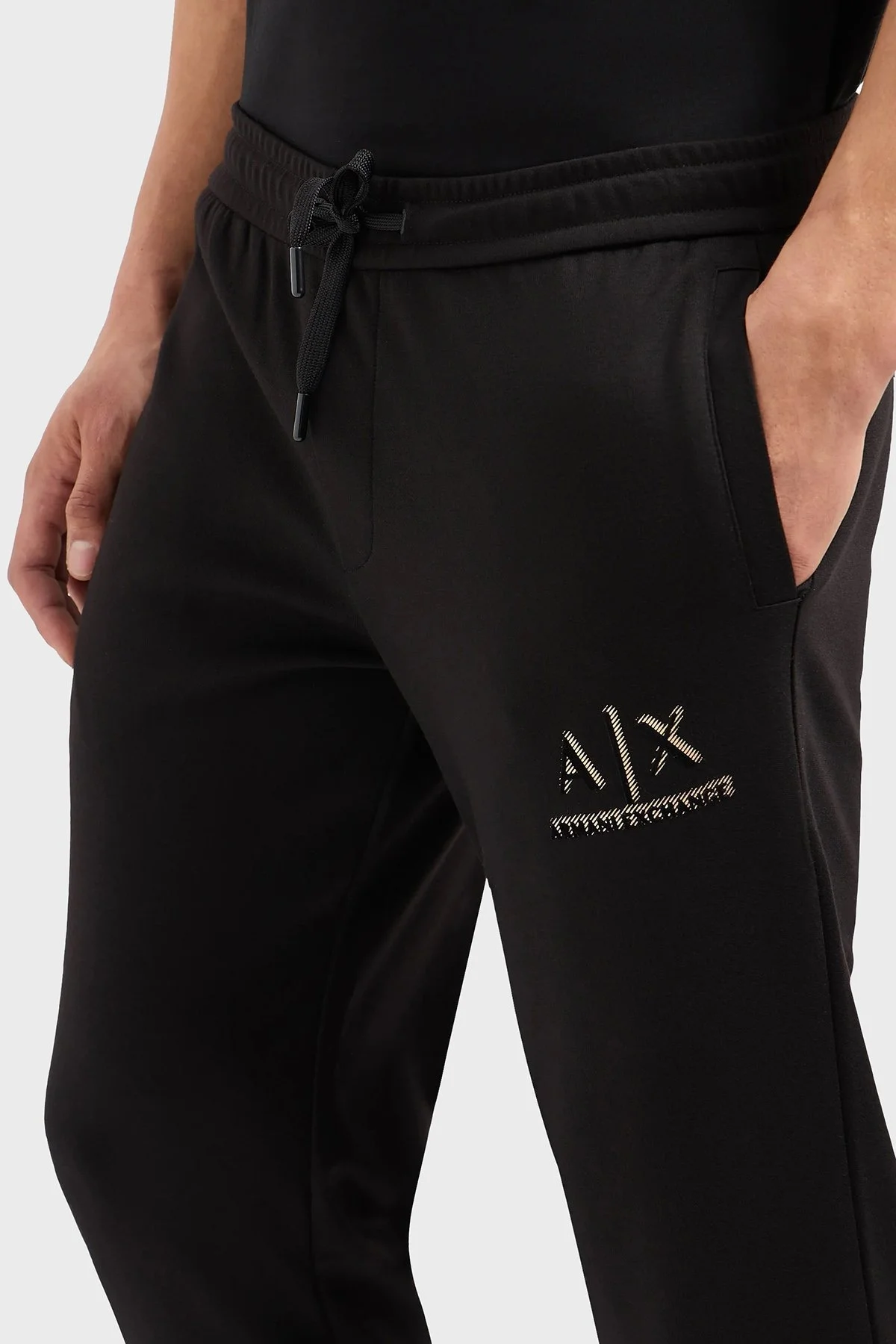 Armani Exchange Regular Fit Jogger Spor Erkek Pantolon 3DZPSA Z9N1Z 1200 SİYAH - 4