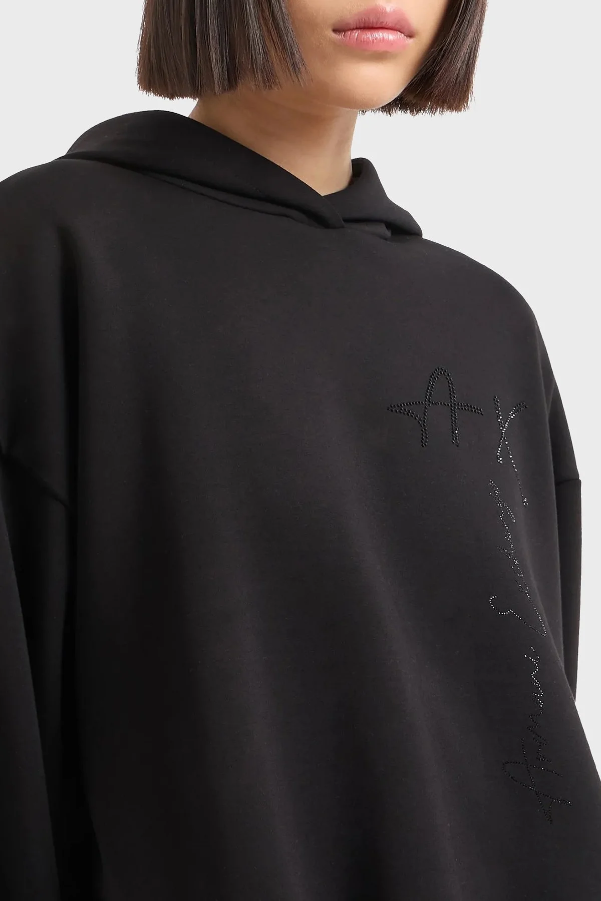 Armani Exchange Regular Fit Kapüşonlu Bayan Sweat 6DYM84 YJEZZ 1200 SİYAH - 9