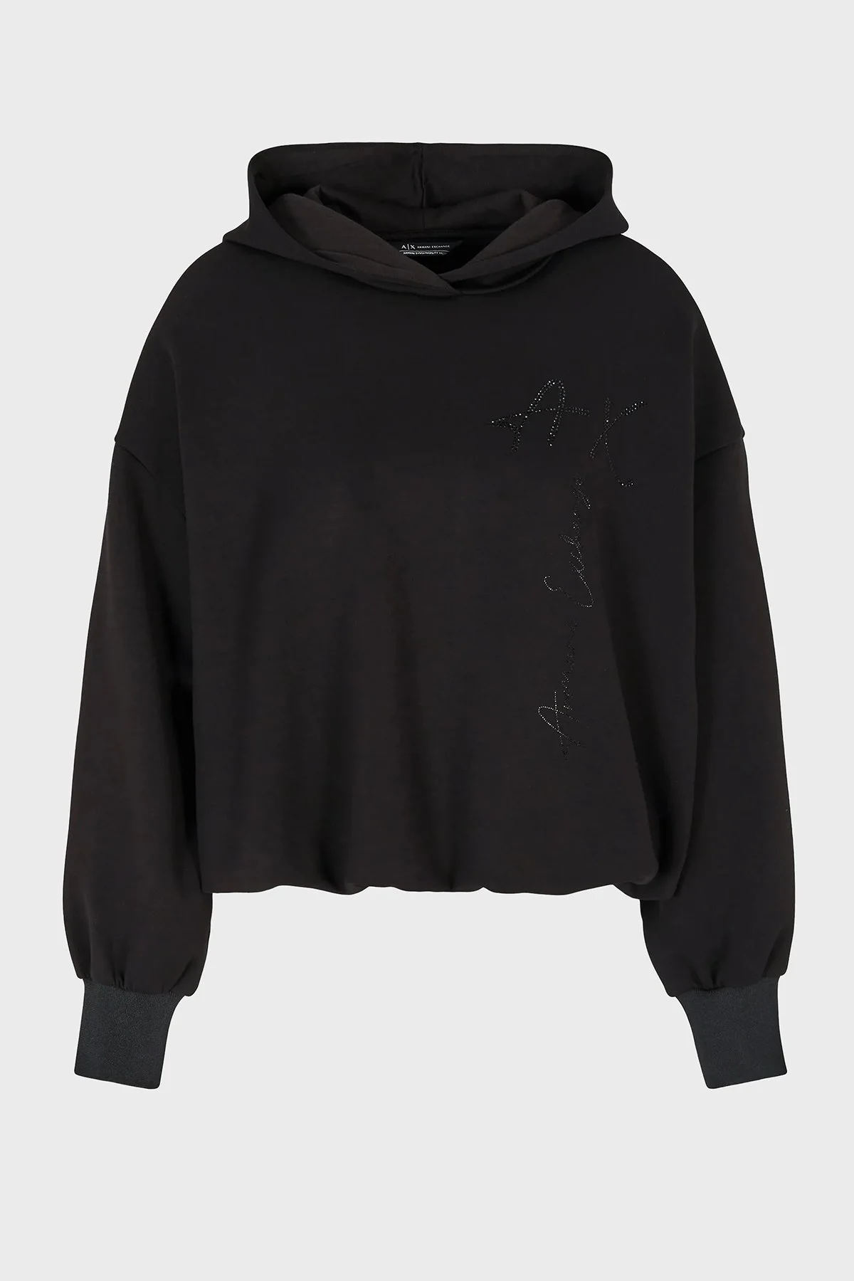 Armani Exchange Regular Fit Kapüşonlu Bayan Sweat 6DYM84 YJEZZ 1200 SİYAH - 10