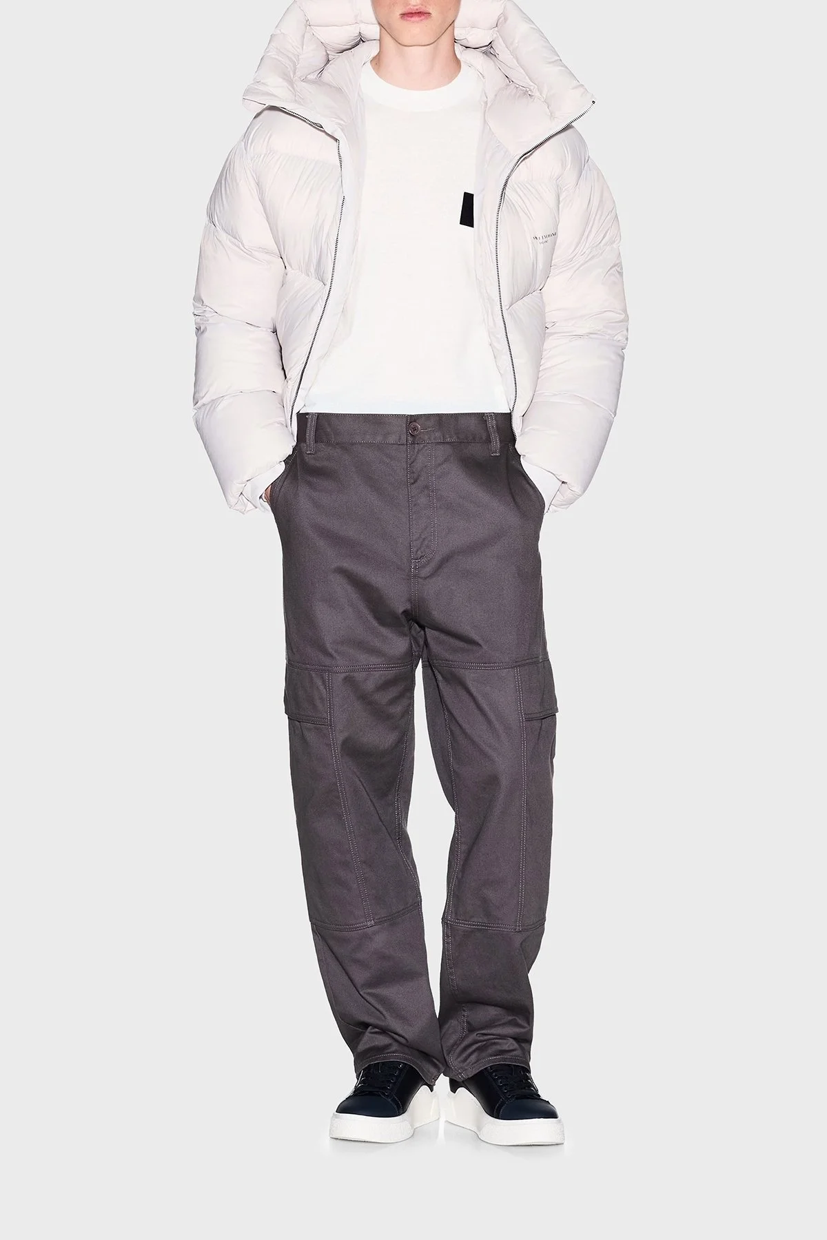 Armani Exchange Regular Fit Kapüşonlu Dik Yaka Kapitoneli Şişme Erkek Mont XM001115 AF16589 U1013 PUDRA - 2