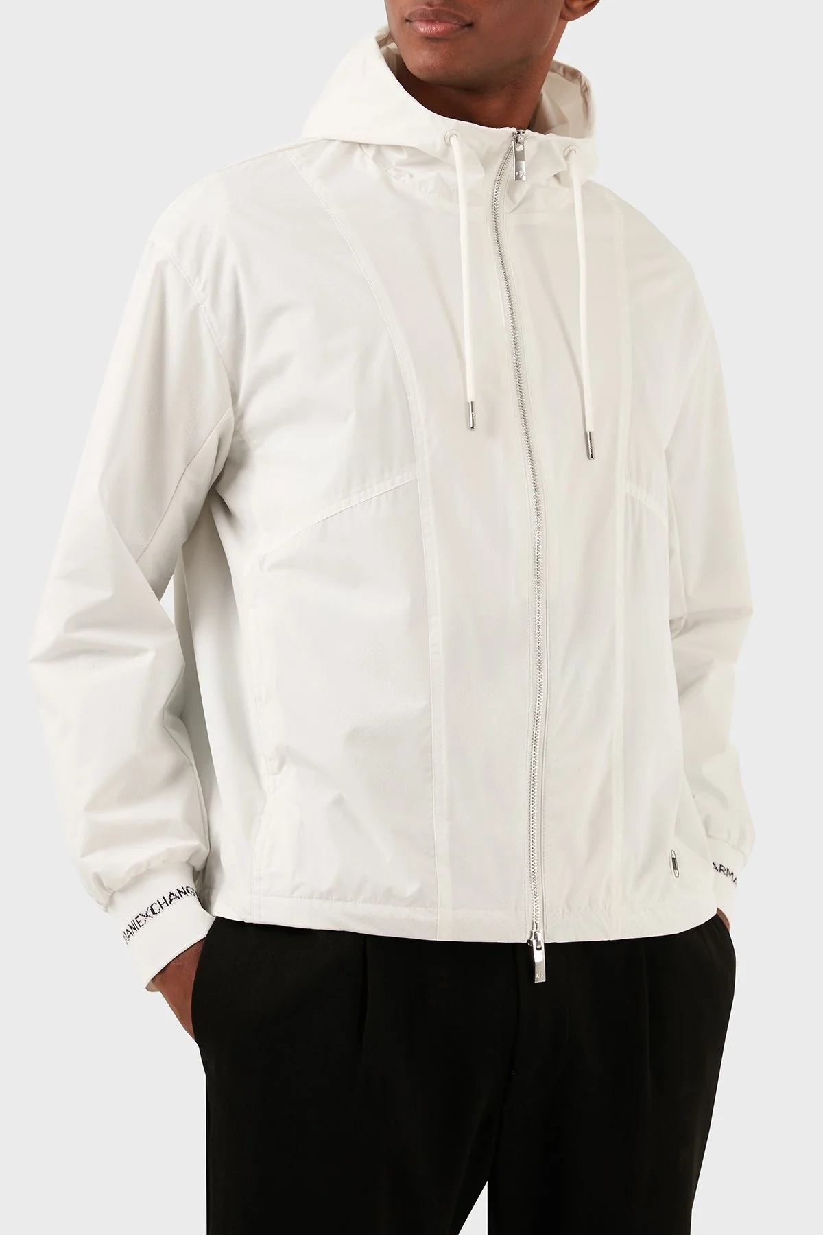 Armani Exchange Regular Fit Kapüşonlu Ceket Erkek Mont 3DZBL9 ZN3FZ 1116 BEYAZ - 1