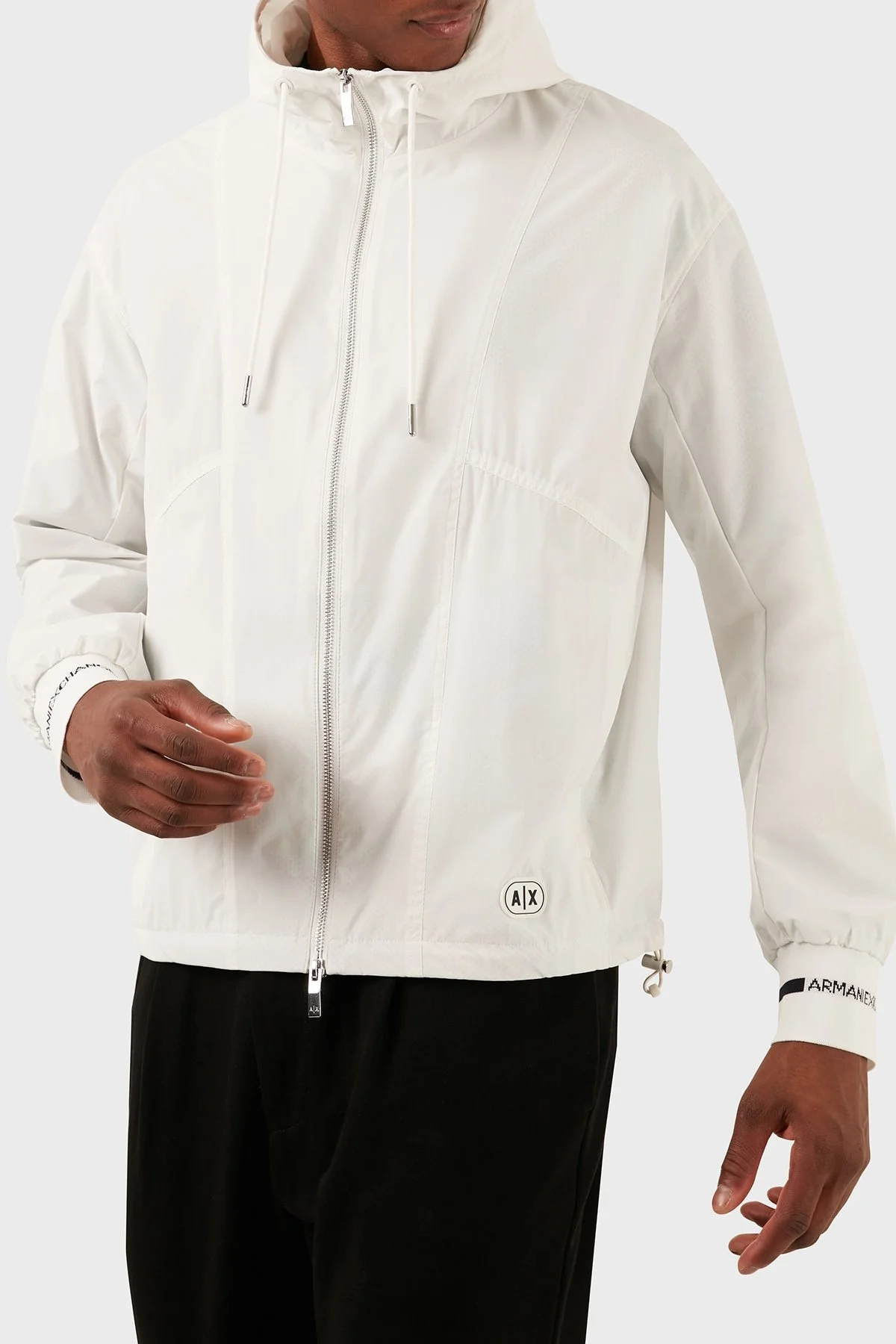Armani Exchange Regular Fit Kapüşonlu Ceket Erkek Mont 3DZBL9 ZN3FZ 1116 BEYAZ - 5