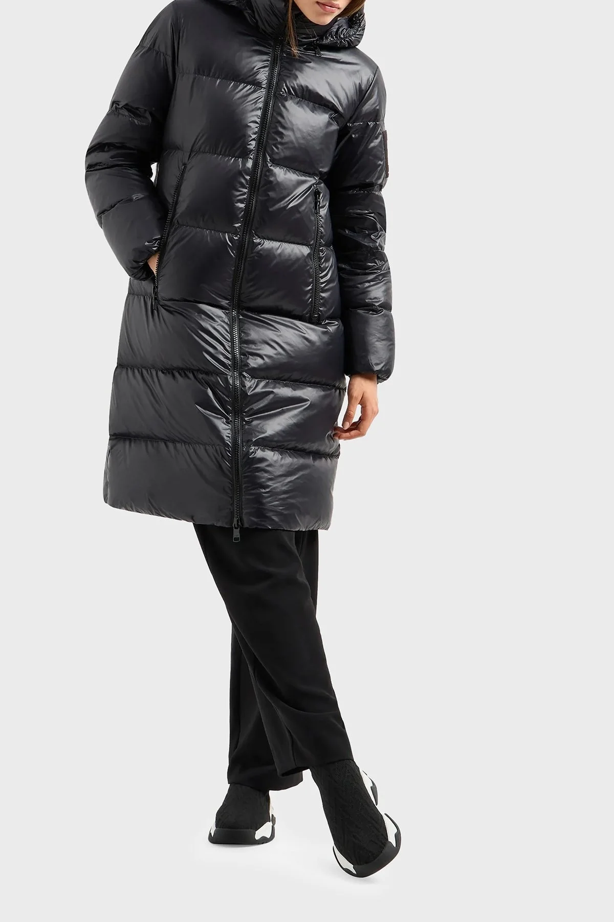 Armani Exchange Regular Fit Kapüşonlu Yaka Bayan Mont XW000251 AF10860 UC001 SİYAH - 1