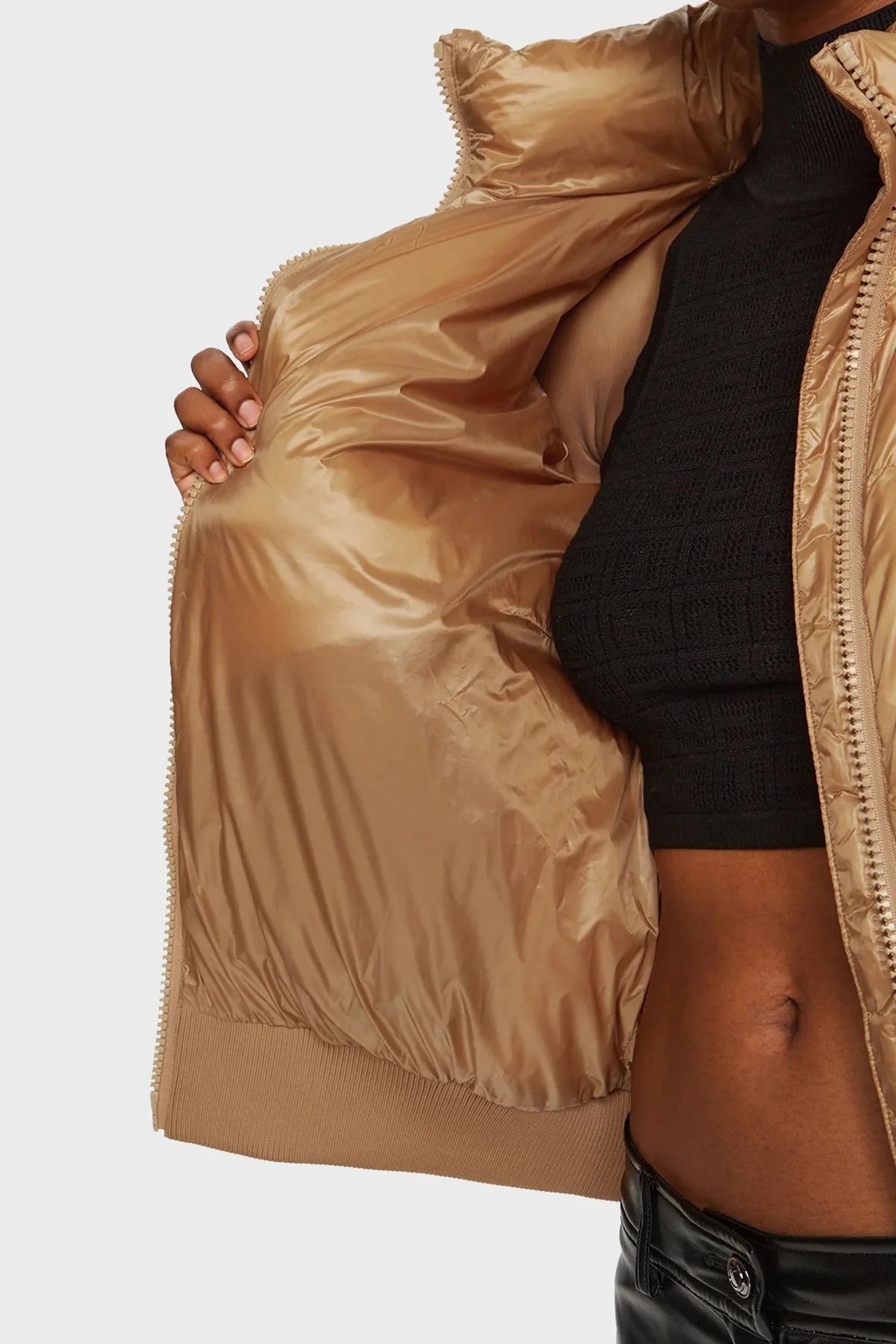 Armani Exchange Regular Fit Kapüşonlu Yaka Kuş Tüyü Dolgulu Bayan Mont XW000228 AF10860 U6164 Tarçın - 6