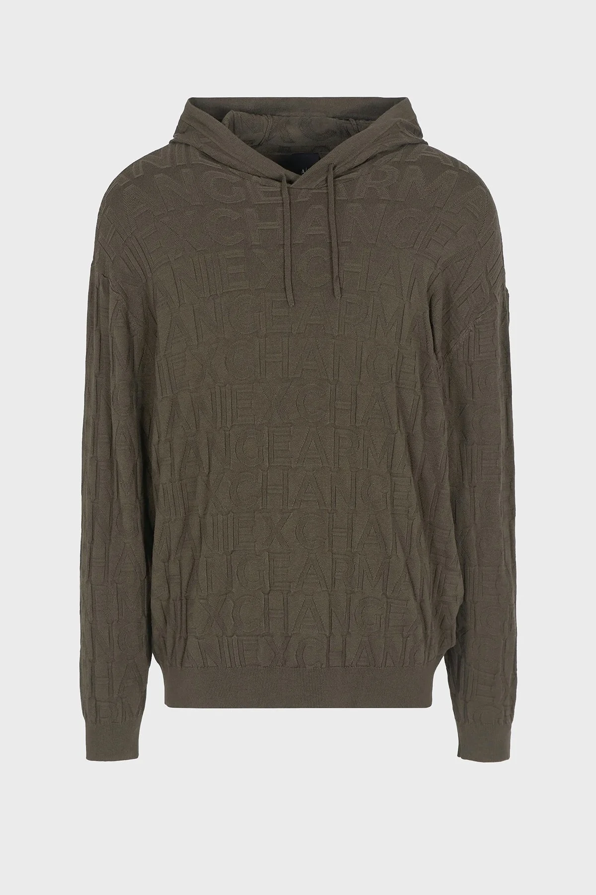 Armani Exchange Regular Fit Kapüşonlu Yaka Örme Erkek Kazak 6DZM1B ZM4DZ 1897 SİYAH-YEŞİL - 5