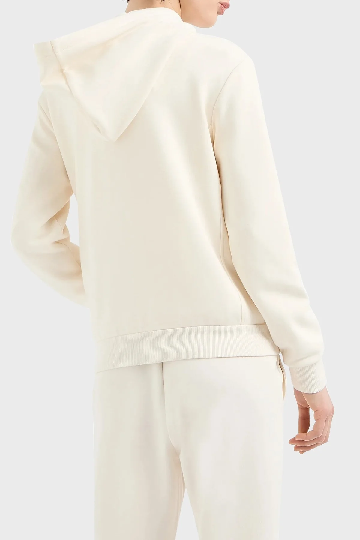 Armani Exchange Regular Fit Kapüşonlu Yaka Streç Pamuklu Bayan Sweat 6DYM79 YJEGZ 1130 EKRU - 2