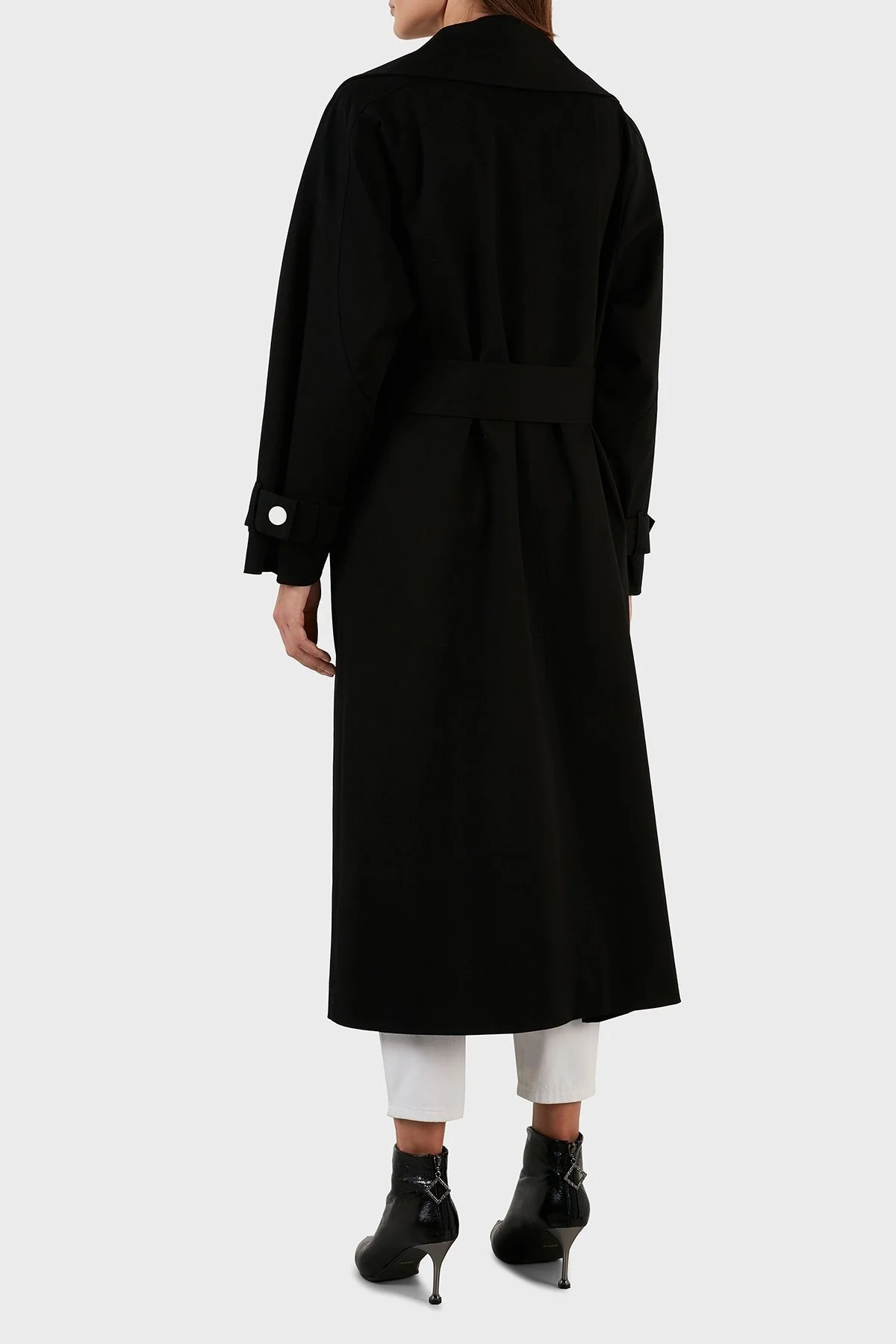 Armani Exchange Regular Fit Kemerli Cepli Pamuklu Bayan Trençkot 6LYL24 YN7EZ 1200 SİYAH - 5